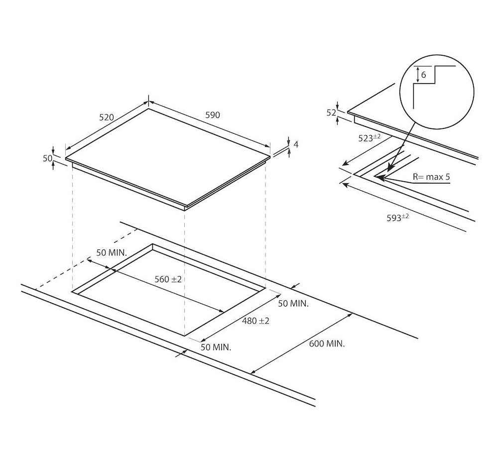 Haier Elektro-Kochfeld »HAH64 EXCP«, inkl. Powerstufe (Boost)