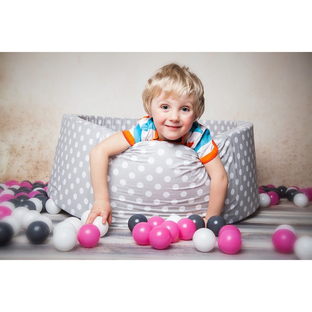 Knorrtoys® Bällebad »Soft, Grey White Dots«