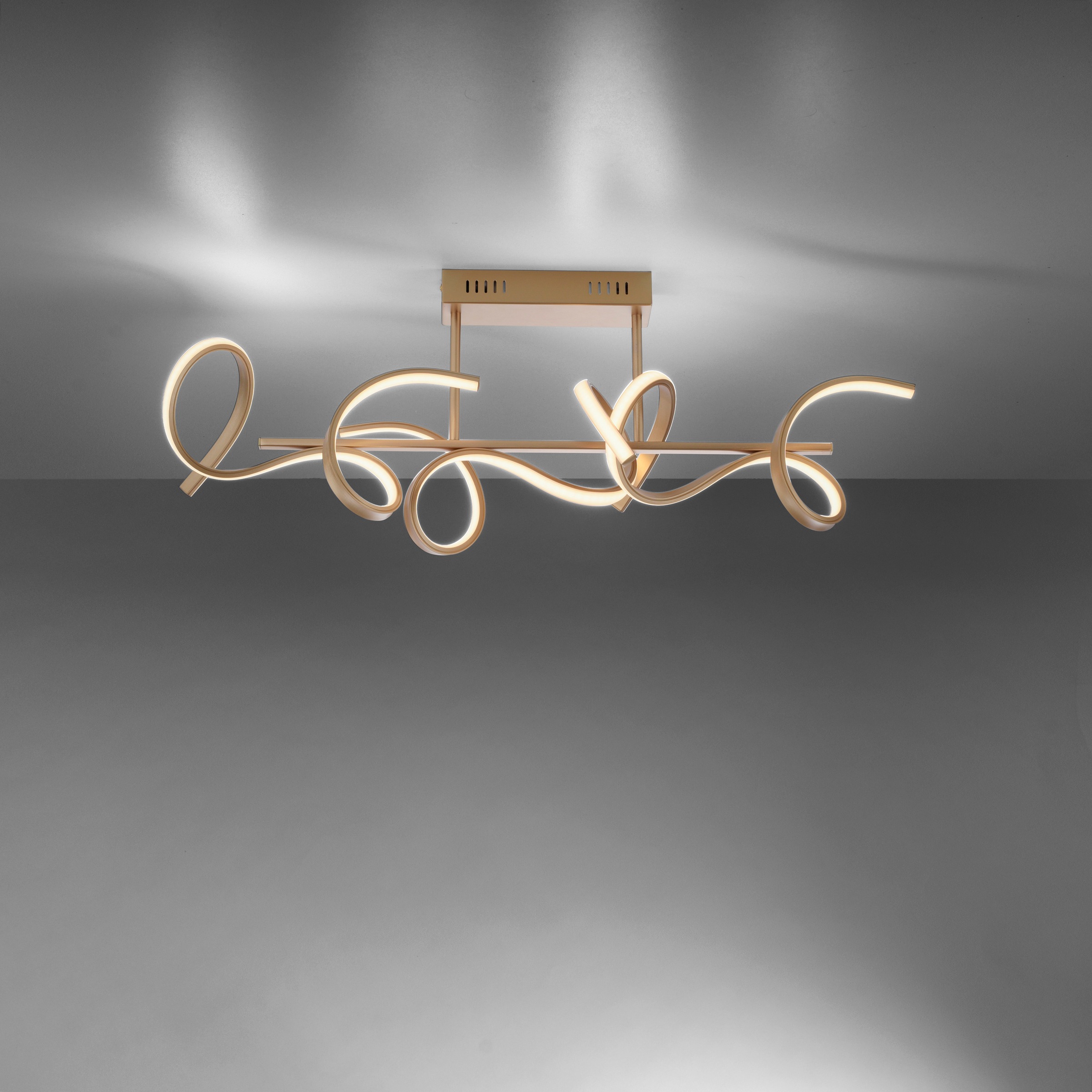 JUST LIGHT Deckenleuchte »CURLS«, 3 flammig, Leuchtmittel LED-Board | LED fest integriert, LED, dimmbar, Simply Dim, Memory, nach Trennung vom Netz