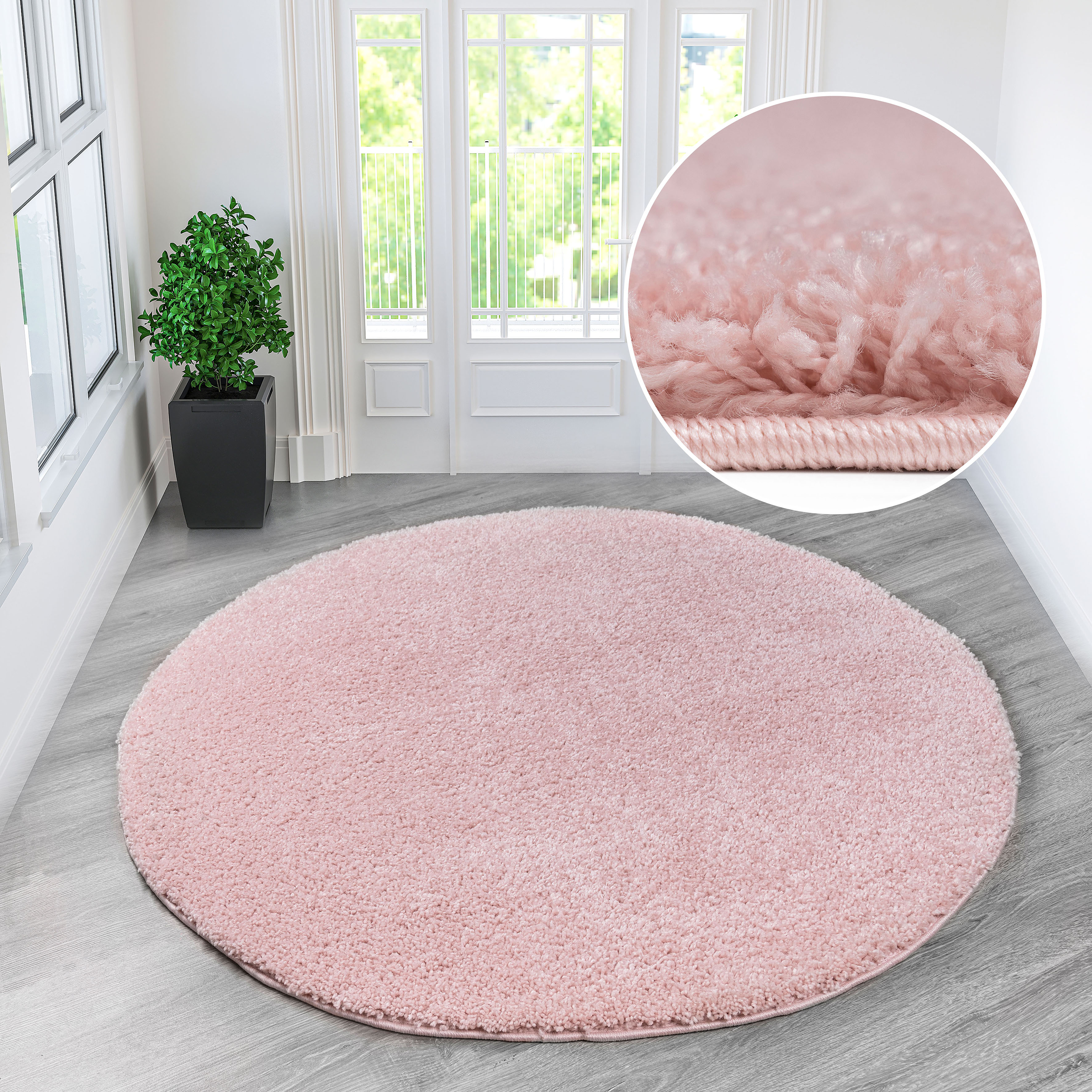 OTTO home Hochflor-Teppich "Viva Shaggy, in Standard- und Premium-Qualität, 30 mm oder 45 mm Höhe" rund 30 mm Höhe Uni Farben, einfarbig, weich, kuschelig, Läufer, Kundenliebling