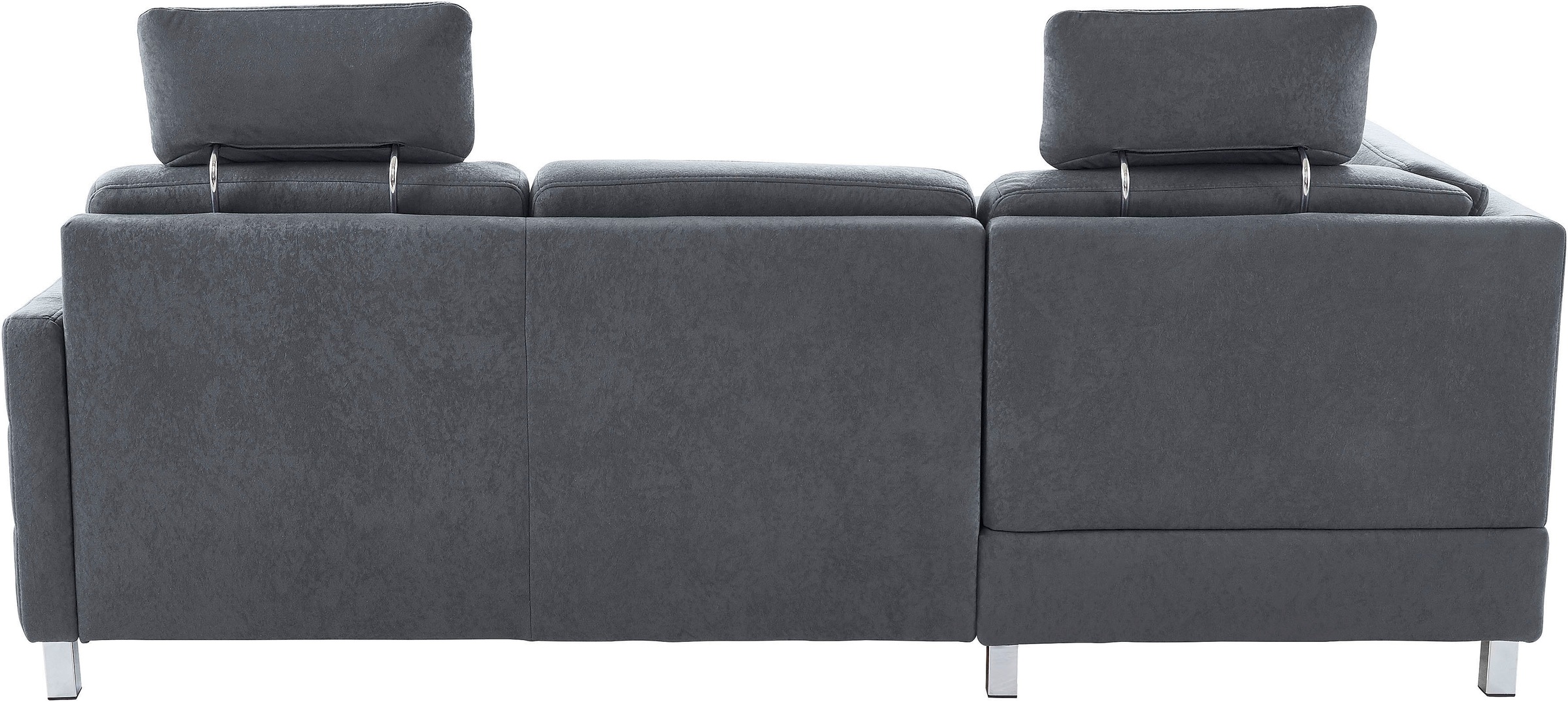 Ecksofa SIT & MORE "Pablo L-Form", grau (dunkelgrau), B:233cm H:78cm T:196cm, Struktur fein (100% Polyester);Struktur (100% Polyester), Sofas, Ecksofa, wahlweise mit Bettfunktion 6
