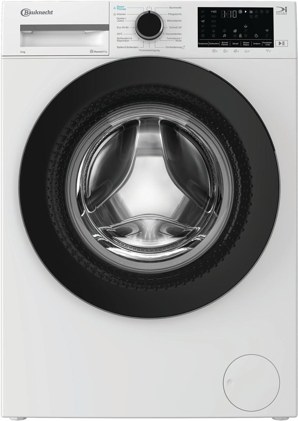 BAUKNECHT Waschmaschine »B W 9A30 BS« 9 kg 1400 U/min Adaptive Wash – Intelligente Anpassung
für perfekte Waschergebnisse