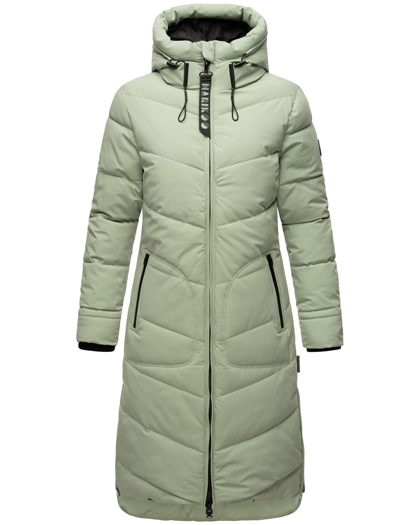 Marikoo Winterjacke »Benikoo«, mit Kapuze, langer Winter Mantel gesteppt