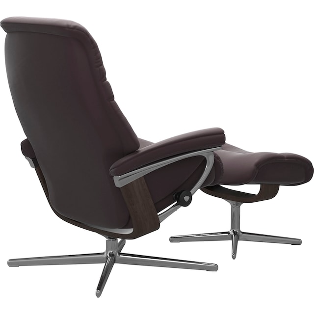 Stressless® Relaxsessel »Sunrise«, (Set, Relaxsessel mit Hocker), mit Hocker,  mit Cross Base, Größe S, M & L, Holzakzent Wenge kaufen | BAUR