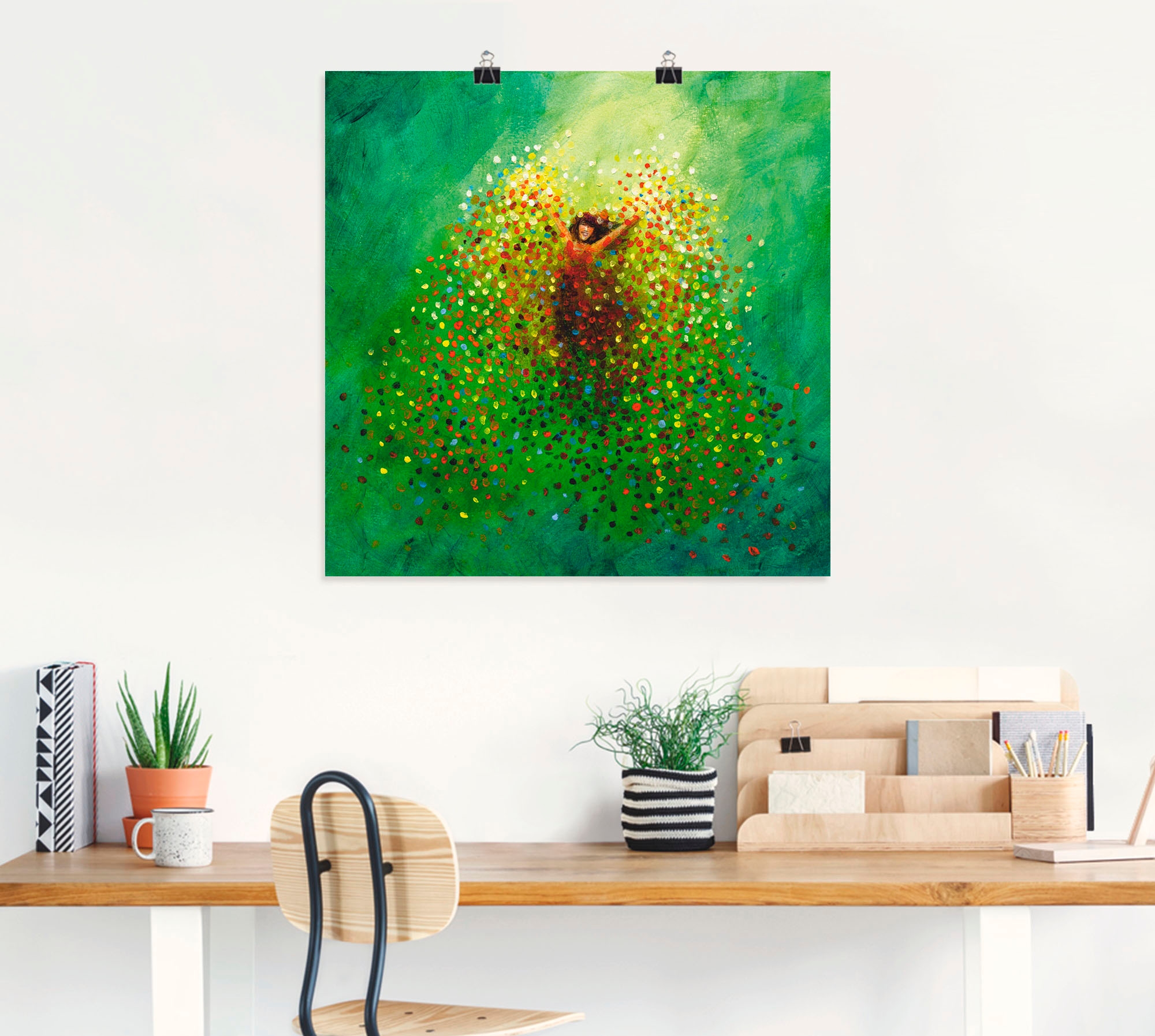 Artland Wandbild »Sich selbst feiern«, Frau, (1 St.), als Leinwandbild, Wandaufkleber in verschied. Größen