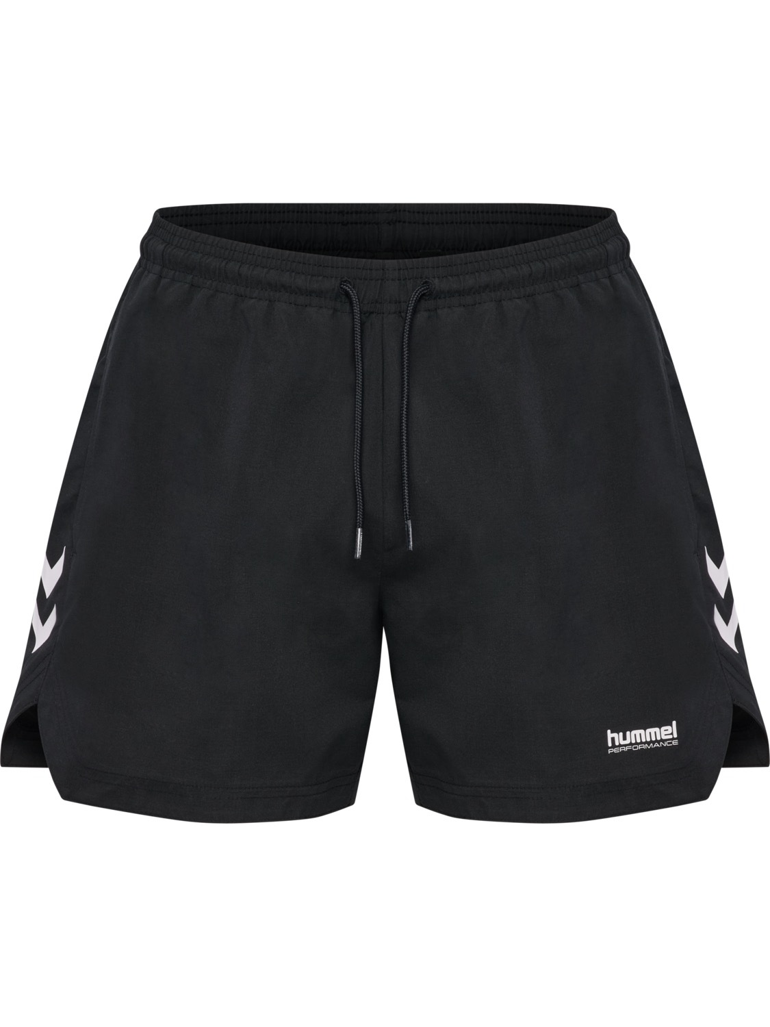 Badeshorts HUMMEL "HMLPULSE SWIM SHORTS", Herren, Gr. L (52), N-Gr, schwarz, Obermaterial: 100% Polyester, Badehosen Badeshorts, mit Innenslip, seitliche Taschen