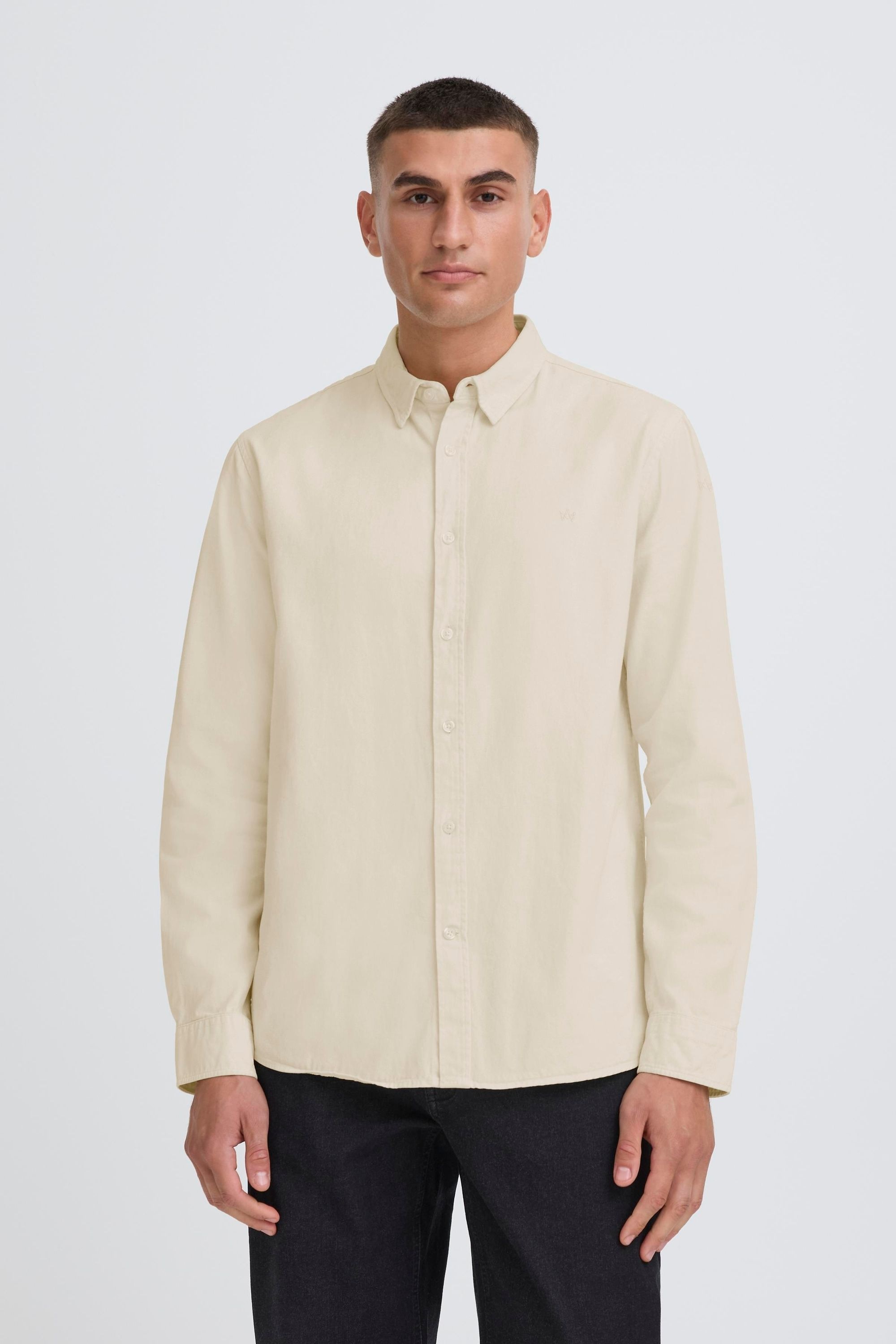 Langarmhemd KRONSTADT "Langarmhemd KSElon", Herren, Gr. XXL, N-Gr, beige (vanilla ice), Obermaterial: 100% Baumwolle CO., Hemden 2