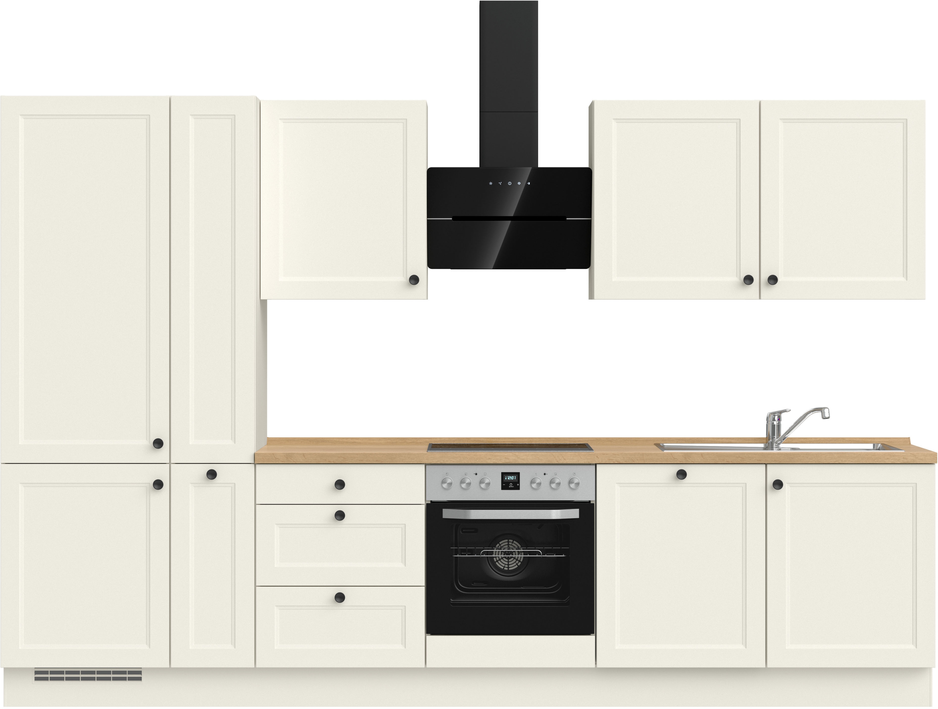 nobilia Küchenzeile ""Cascada II", NEU: individuell anpassbar mit gratis Profi-Beratung" vormontiert, Breite 330 cm, Ausrichtung wählbar, wahlw. mit E-Geräten