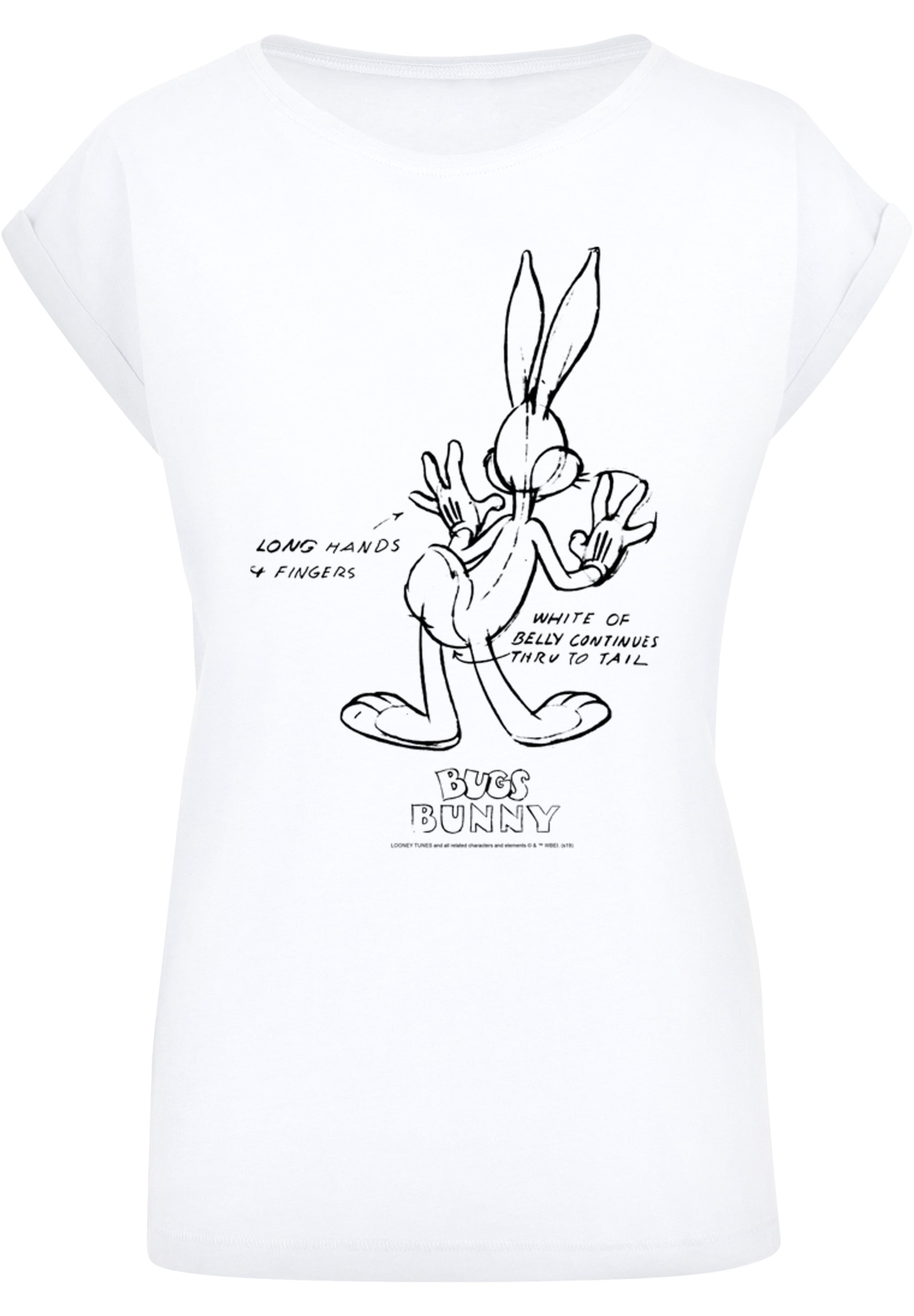F4NT4STIC T-Shirt »Looney Tunes Bugs Bunny White Belly«, Print