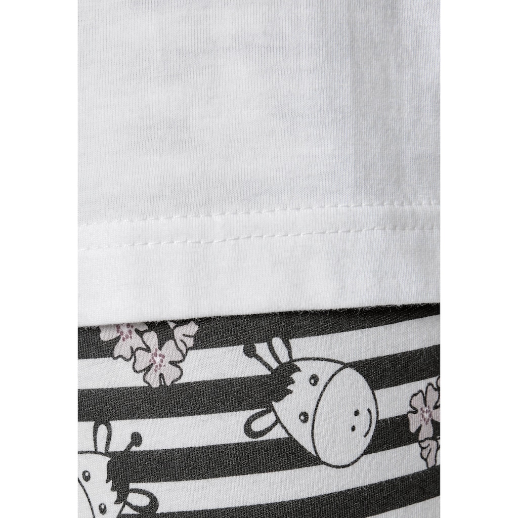 Vivance Dreams Pyjama, (4 tlg., 2 Stück), mit verspieltem Tierprint