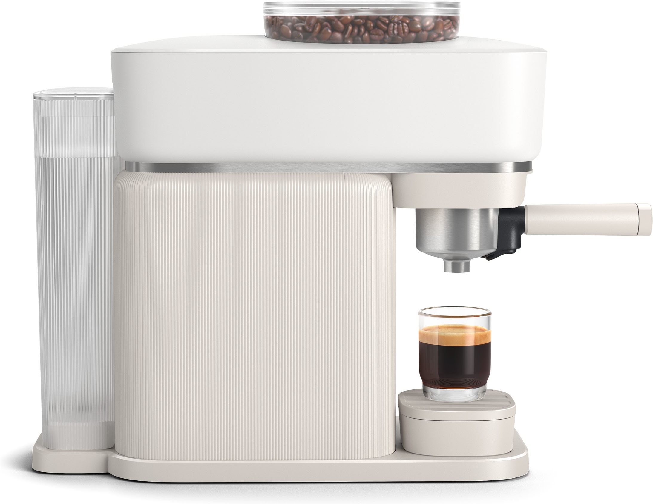 PHILIPS baristina Espressomaschine »BAR308/00 mit Mahlwerk für ganze Bohnen, Milchaufschäumer inkl.« 16 bar Pumpendruck, Naturweiß​