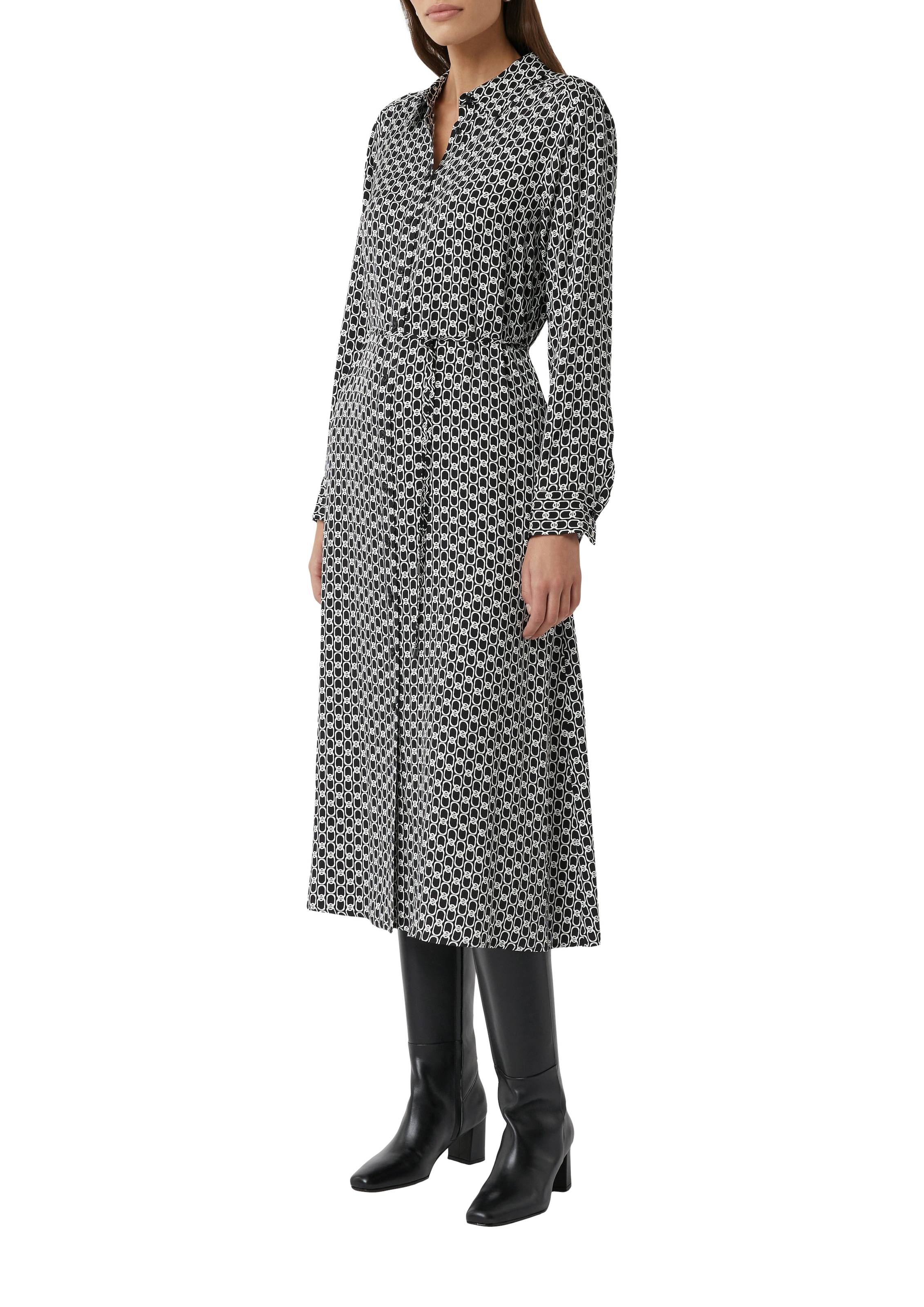 Comma Hemdblusenkleid, Sommerkleid mit Eingrifftaschen und All-over-Print günstig online kaufen