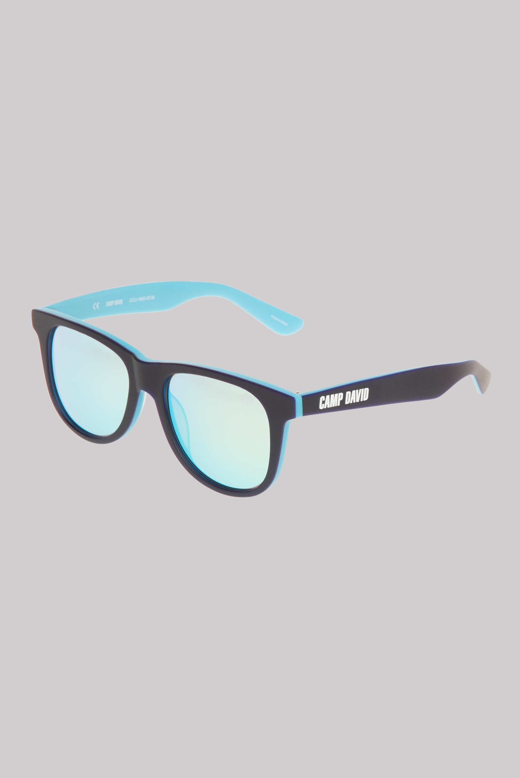 CAMP DAVID Sonnenbrille, (ca. 17 x 15 cm), Print blau Damen Sonnenbrille Sonnenbrillen Accessoires