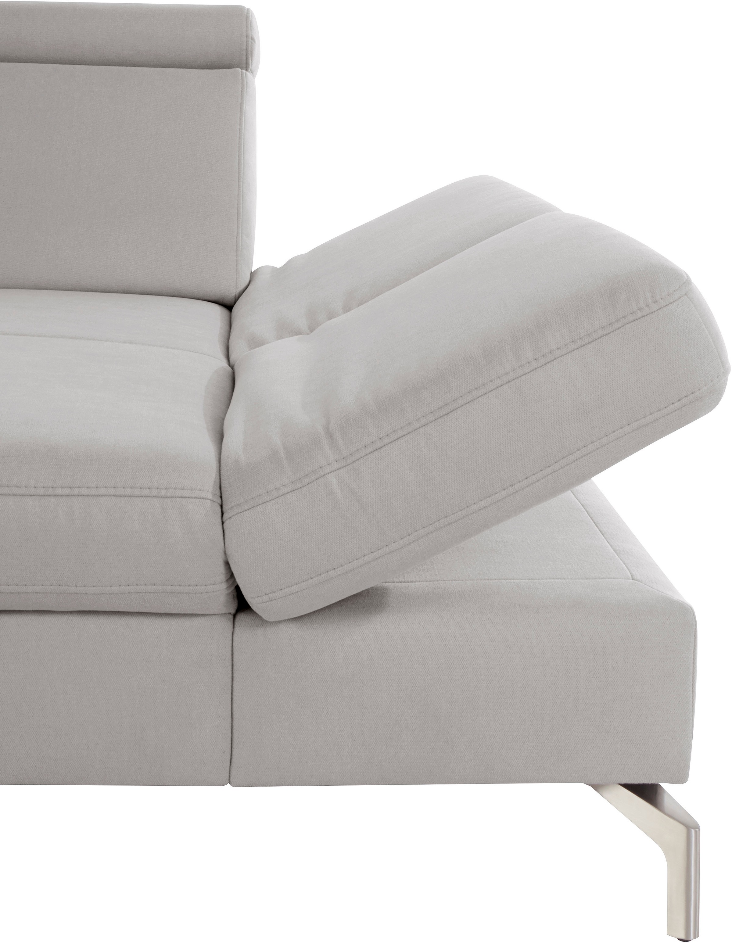 sit&more Ecksofa »Brisbane L-Form«, Fußhöhe 15 cm, inklusive Sitztiefen-, Armteil- und Kopfteilverstellung