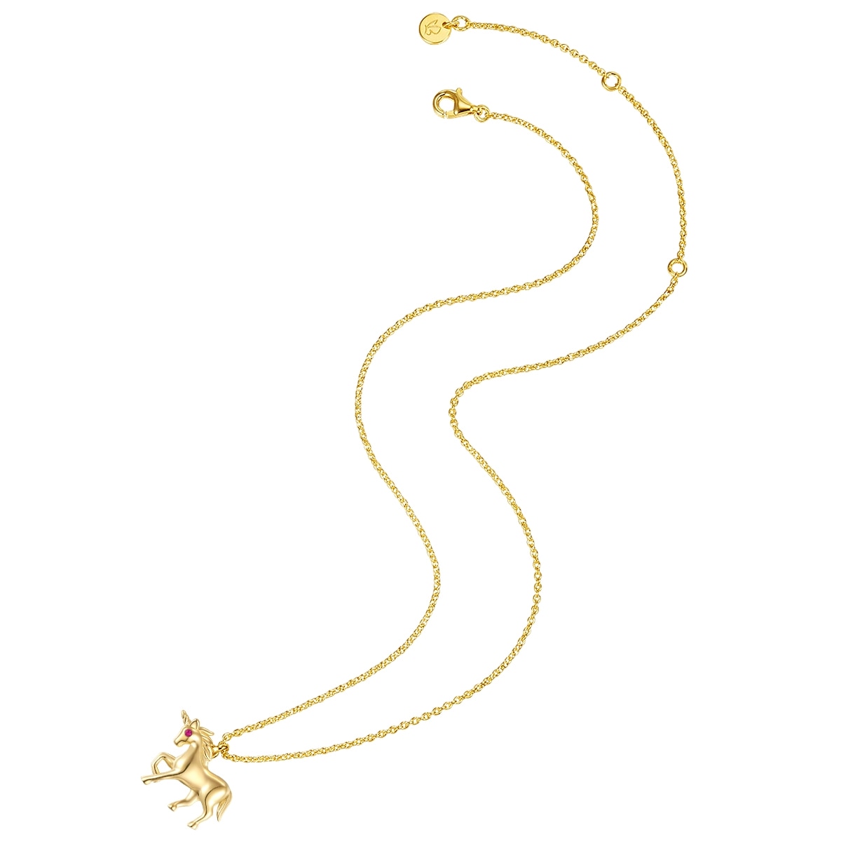 Glanzstücke München Kette mit Anhänger »LLL31« Kette mit Anhänger Sterling Silber gelbgold Zirkonia lila