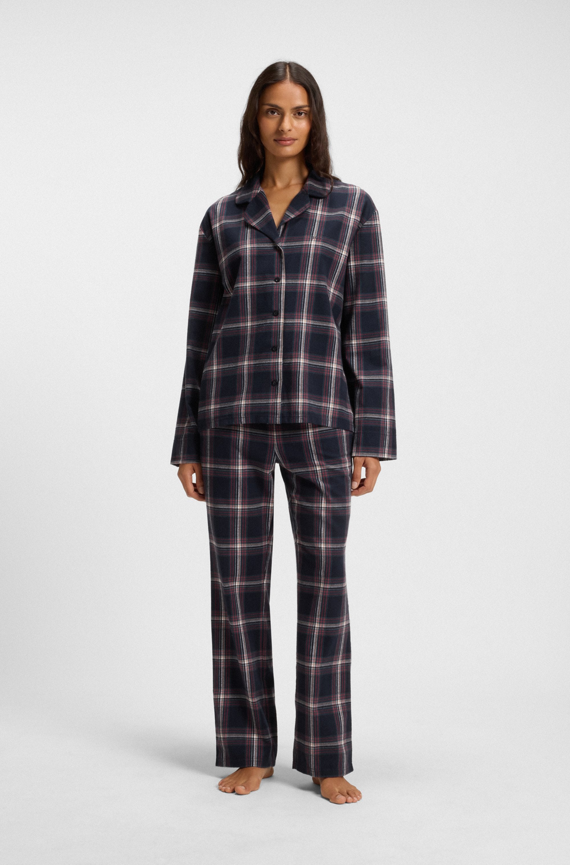 BOSS Pyjama "Holiday Long Set", kariert, normale Passform günstig online kaufen
