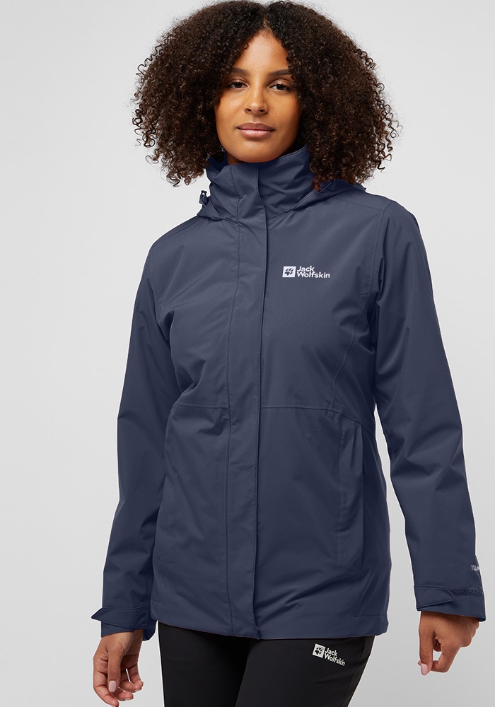 Jack Wolfskin 3-in-1-Funktionsjacke "ROTWAND 3IN1 JKT W", mit Kapuze