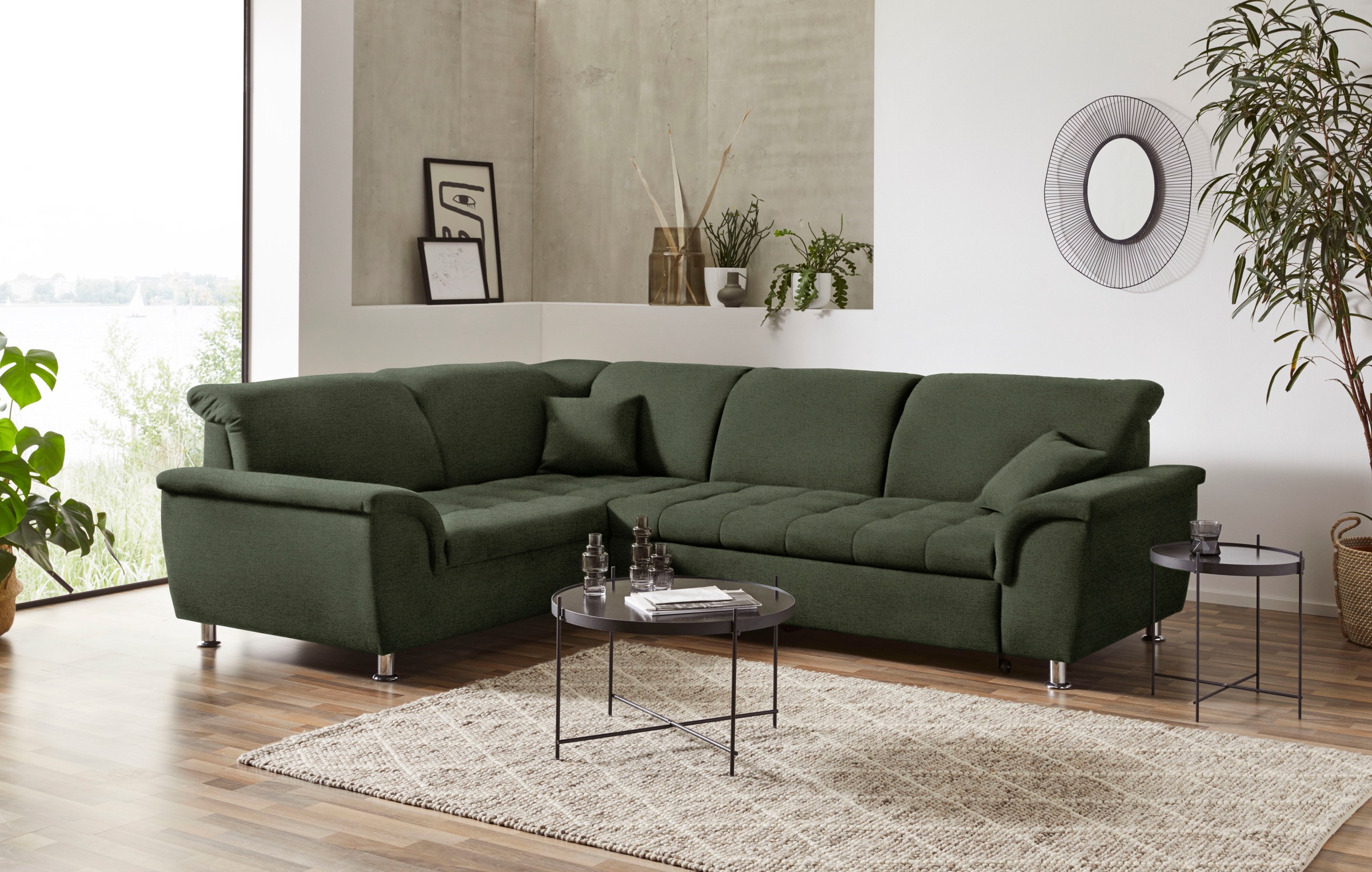 DOMO collection Ecksofa »Franzi L-Form«, wahlweise mit Kopfteilverstellung (dann Breite: 275 cm)