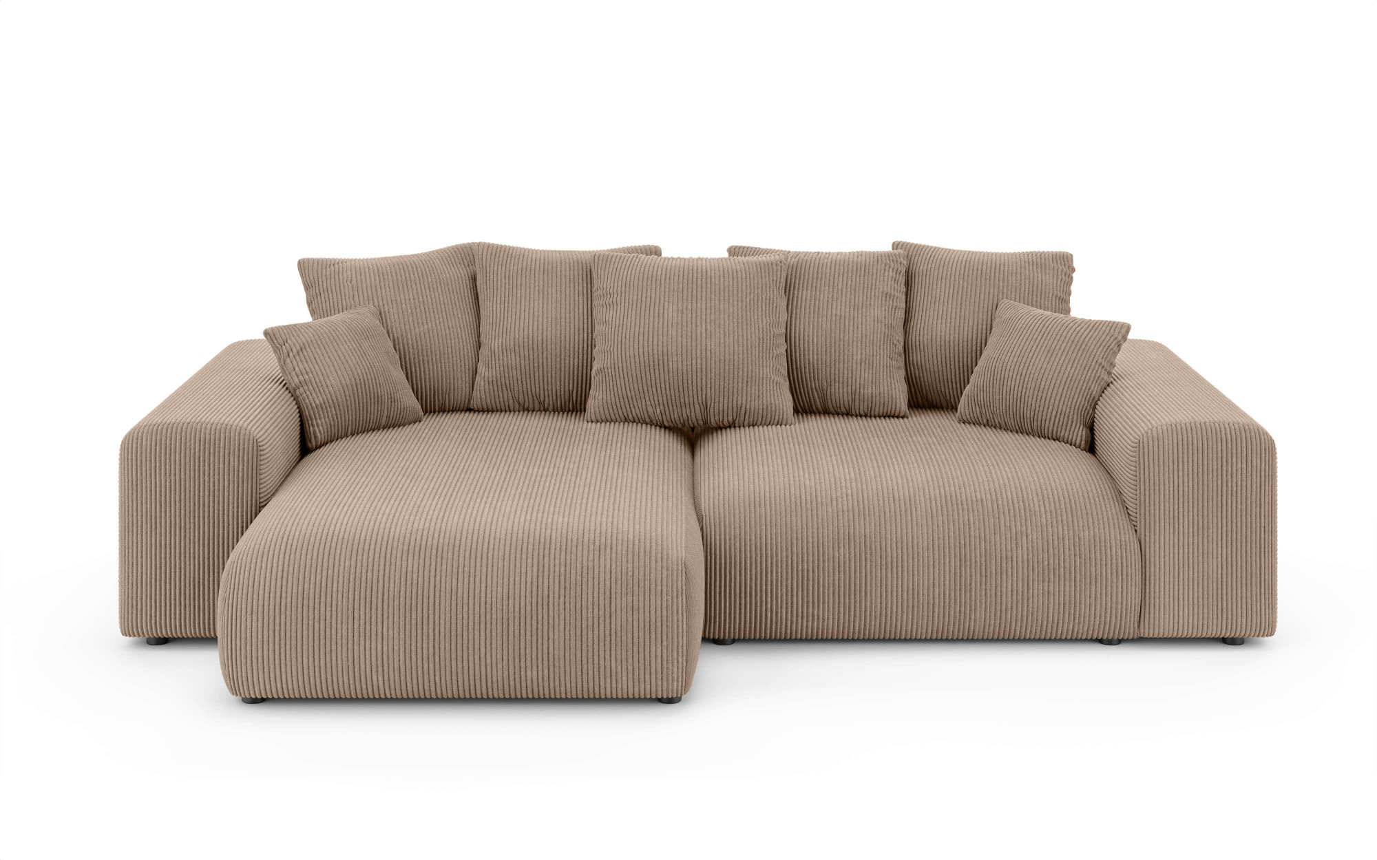 INOSIGN Ecksofa »LAKESIDE mit Bettfunktion und Bettkasten, B/T/H 257/166/84 cm«, L-Form, Recamiere beidseitig montierbar, Wellenunterfederung