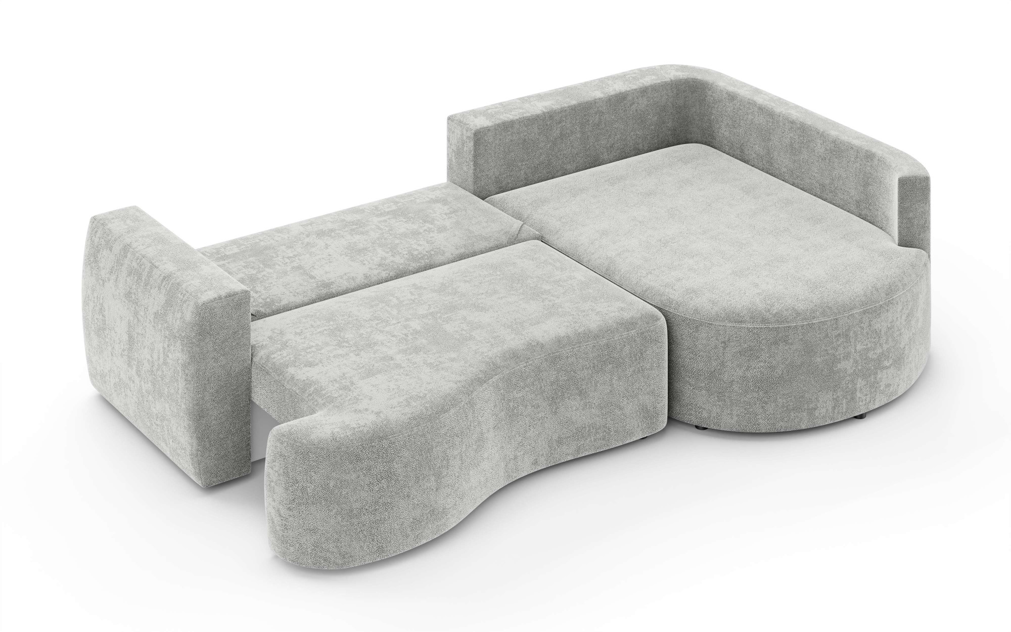 INOSIGN Ecksofa »Kahekili, Schlafsofa mit Bettkasten, Maße B/T/H: 255/181/90/ cm«, L-Form mit Wellenunterfederung, 7 Rückenkissen und 2 Zierkissen