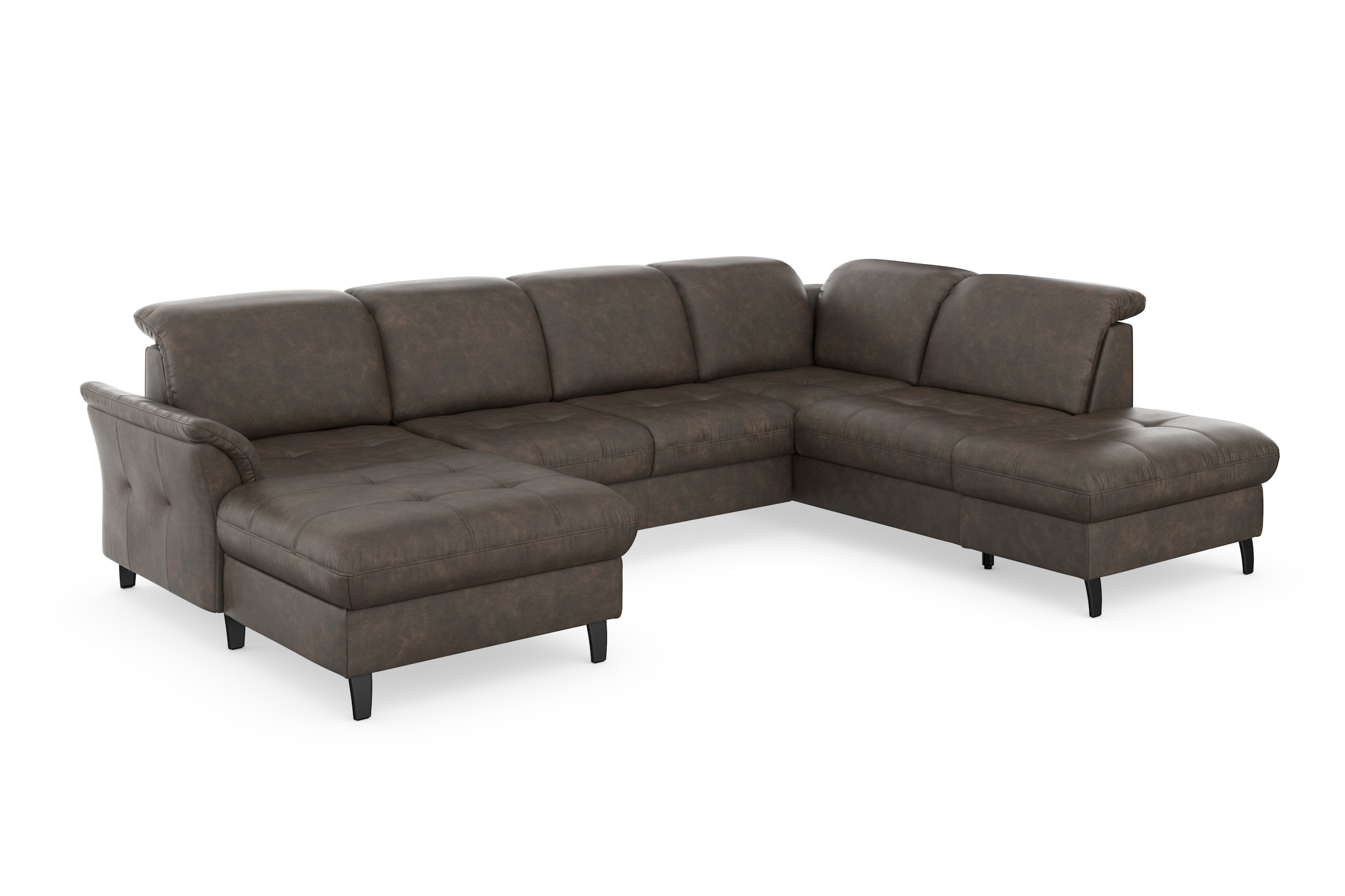 sit&more Wohnlandschaft »Maggiore U-Form«, wahlweise mit Kopfteilverstellung, Bettfunktion und Stauraum