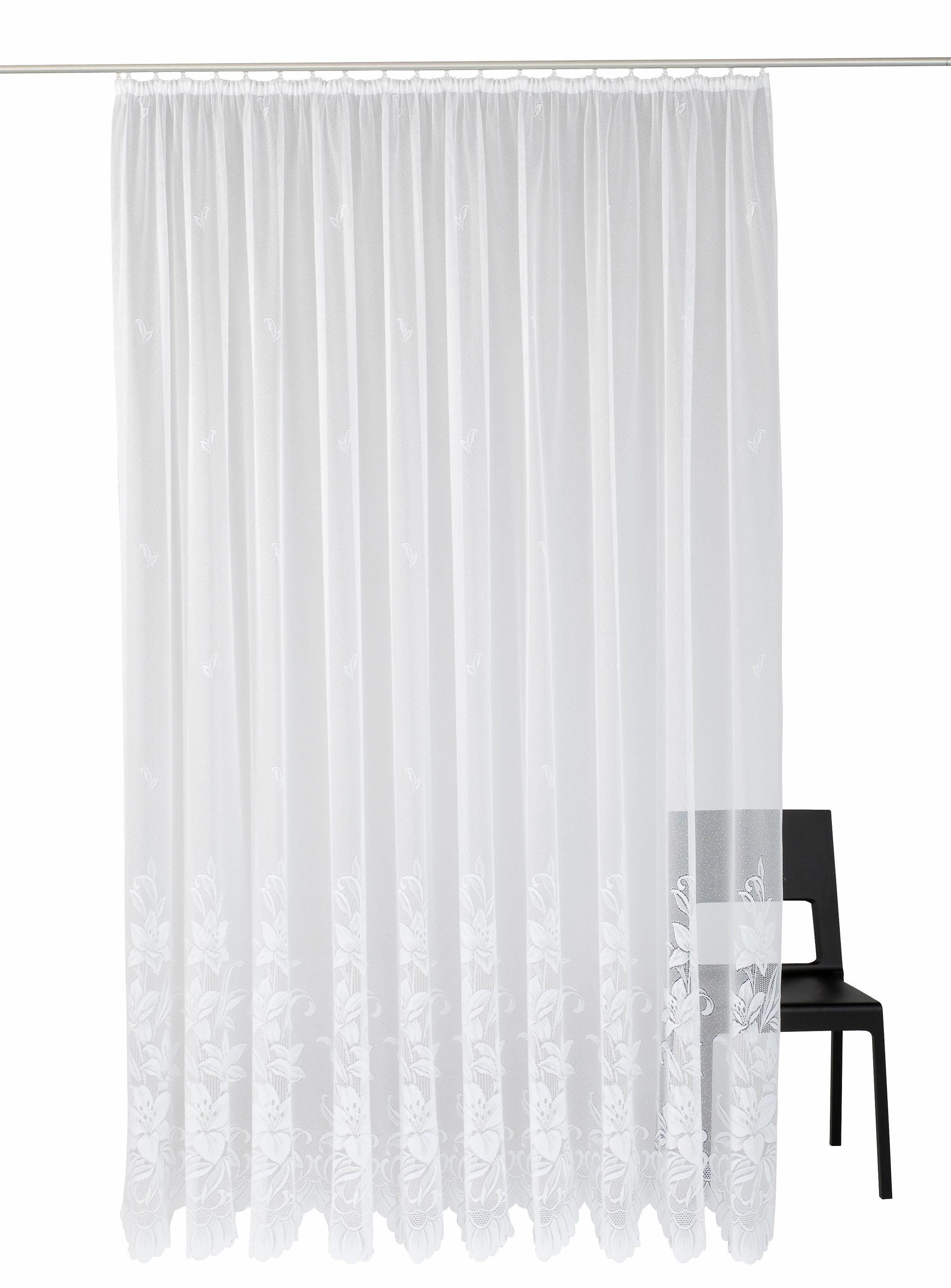 Weckbrodt Gardine "Wismar" Kräuselband 1 Stk. tlg. Jacquard, strukturiert, günstig online kaufen