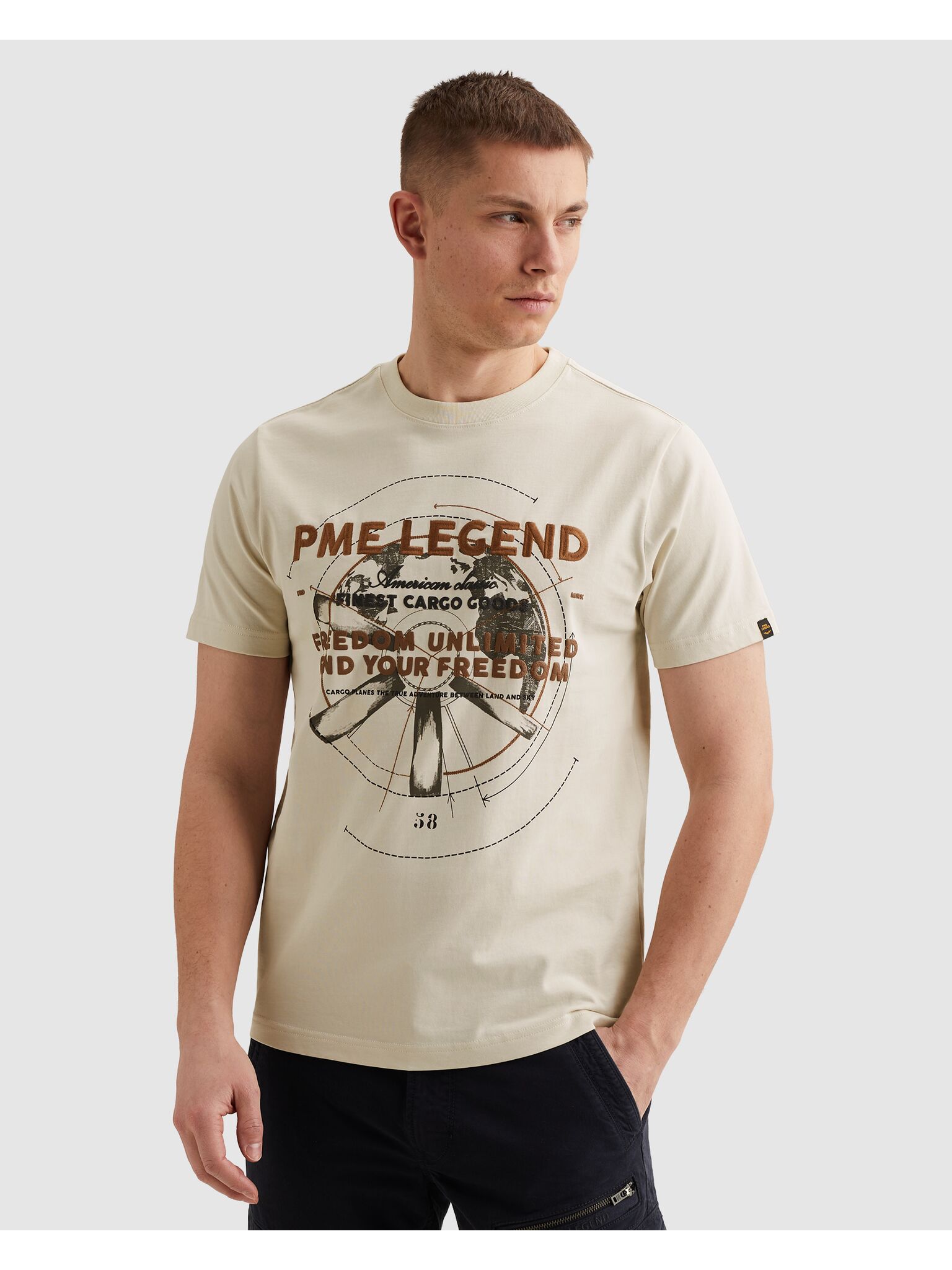PME LEGEND T-Shirt "Short Sleeve R-Neck Heavy Jersey" mit Print, Regular Fit
