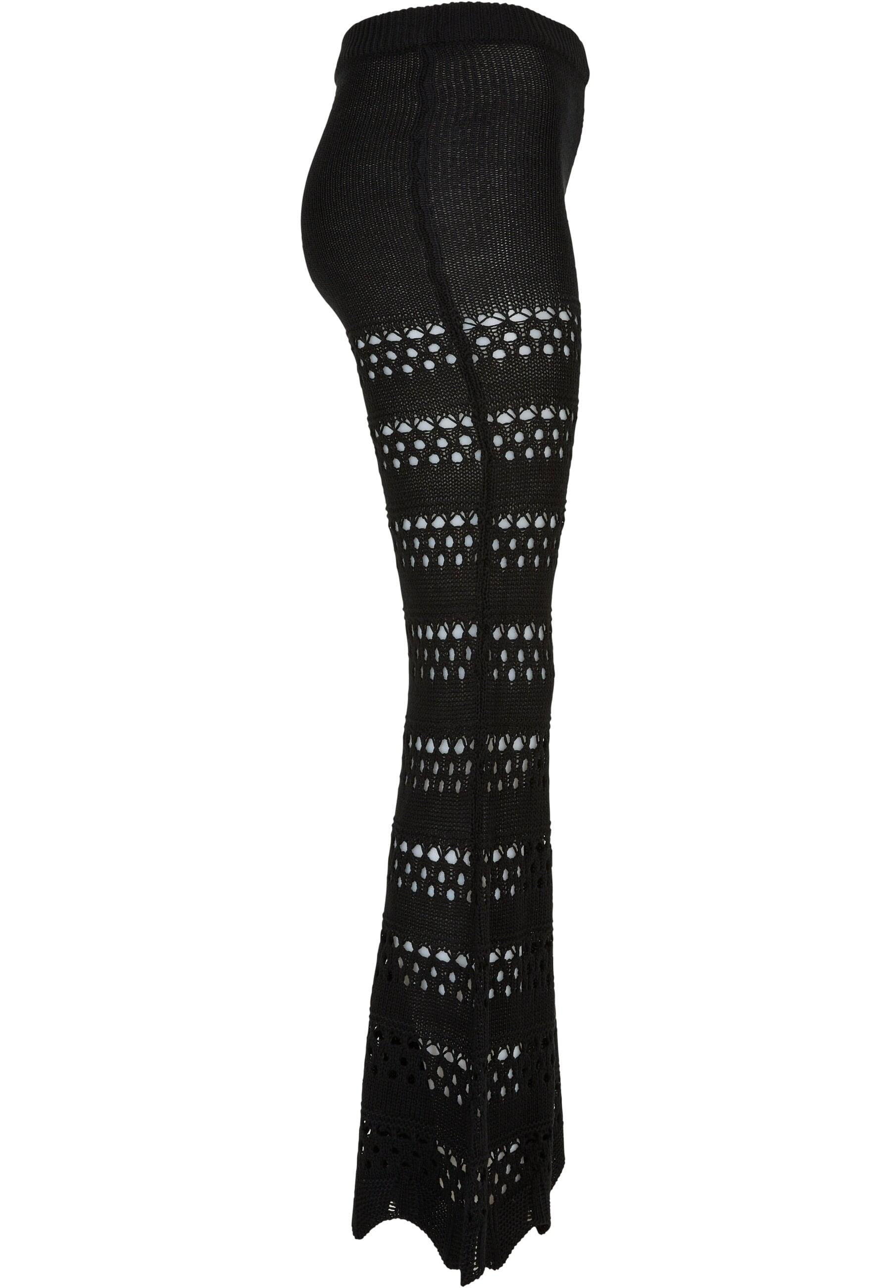 URBAN CLASSICS Leggings »Urban Classics Damen Ladies Flared Crochet Knit Leggings«, (1 tlg.)