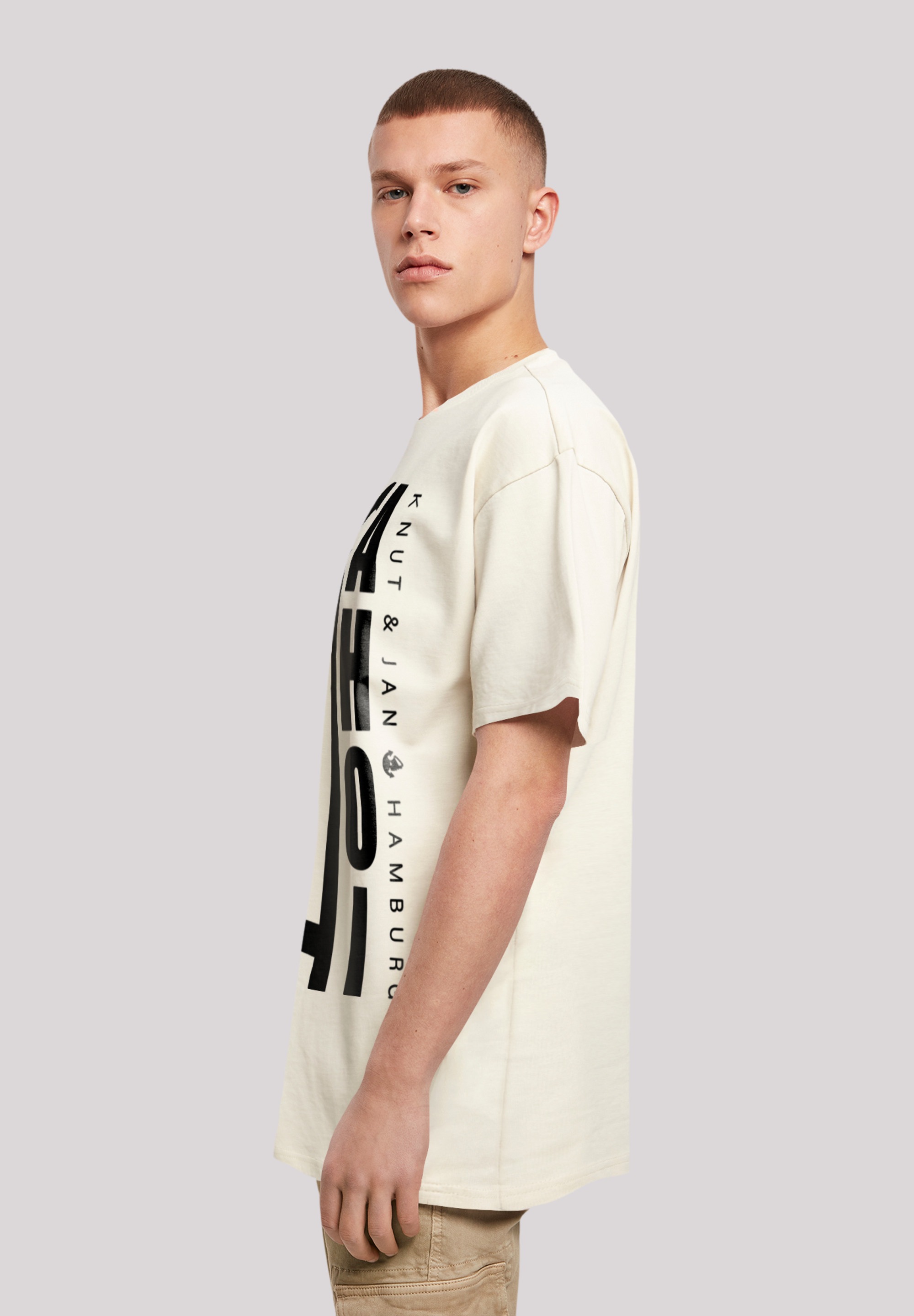 F4NT4STIC T-Shirt »Ahoi Anker Knut & Jan Hamburg«, Print