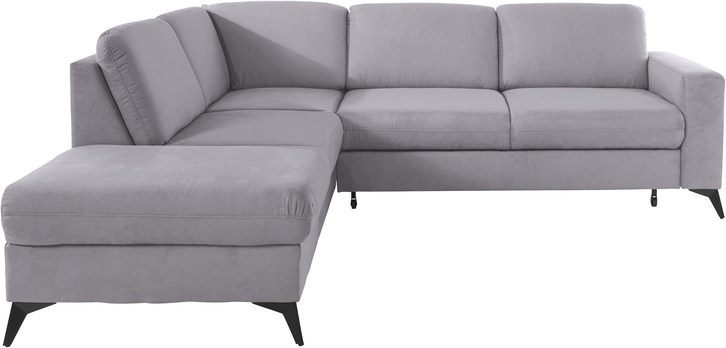 Places of Style Ecksofa »Lolland L-Form«, Wahlweise mit Bettfunktion und Stauraum, auch mit abwischbarem Bezug