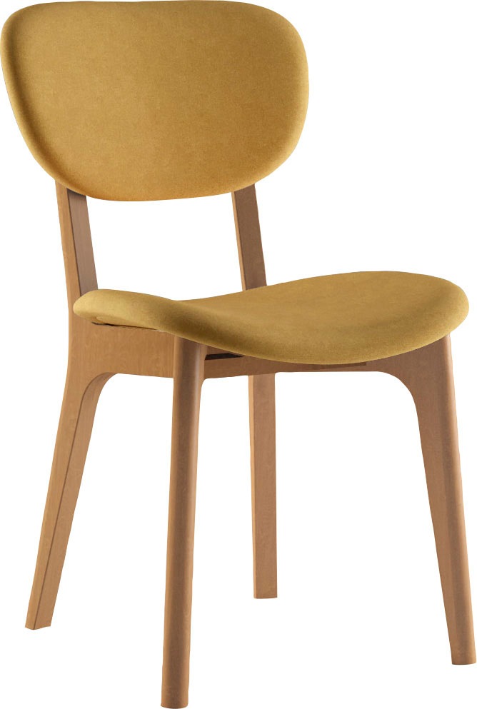 INOSIGN Stuhl »COZY Made in Italy«, (Set), 2 St., Microfaser, Gestell in Buche, Kirsch- oder Nussbaum, Massivholz, Design Stuhl