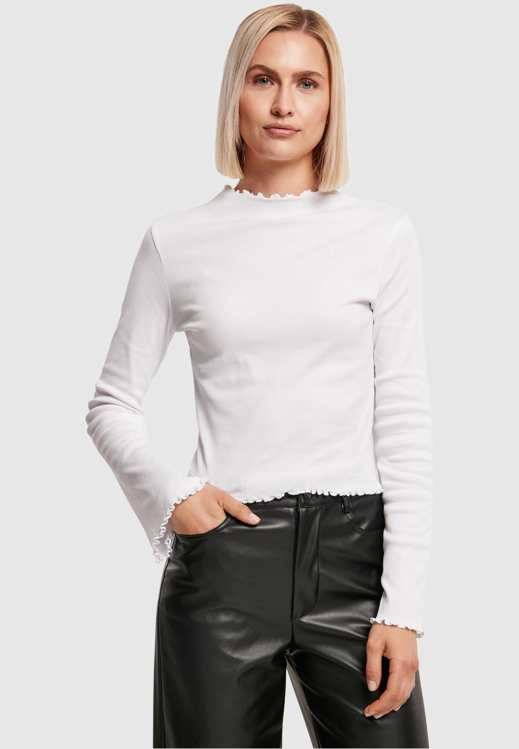 URBAN CLASSICS Langarmshirt »Urban Classics Damen Ladies Rib Turtelneck Longsleeve«, (1 tlg.)