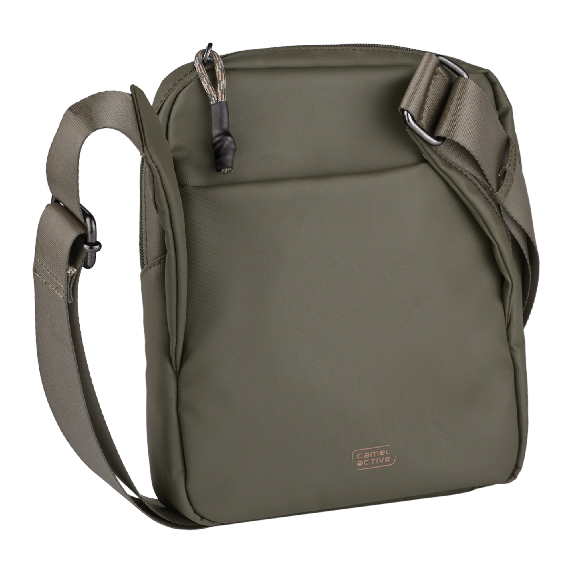 camel active Umhängetasche »Explore«, wasserabweisendes recyceltes Nylon und reflektierende Reißverschlüsse
