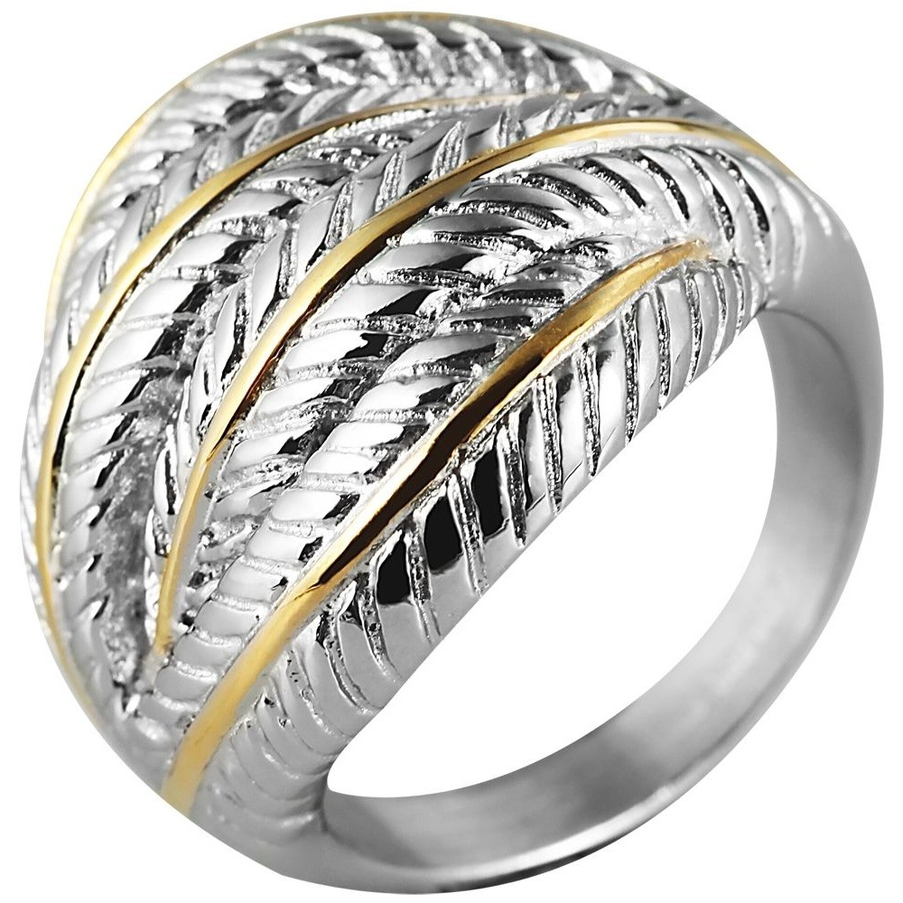 Fingerring ADELIA´S "Damen Ring aus Edelstahl" Gr. 60, gold, Fingerringe, Damen, 60, Edelstahl, Fingerring 6