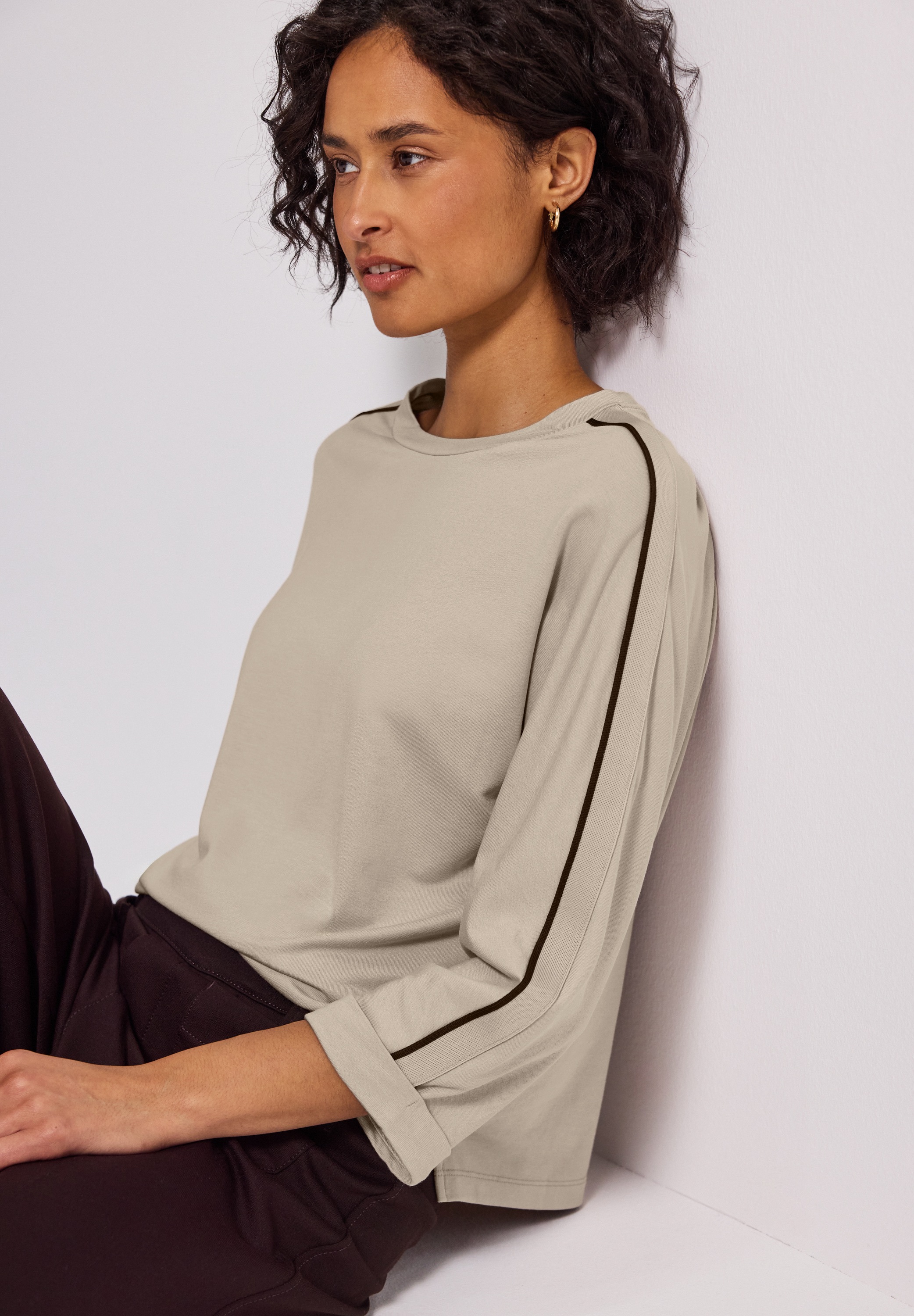 STREET ONE 3/4-Arm-Shirt, mit Galonstreifen günstig online kaufen