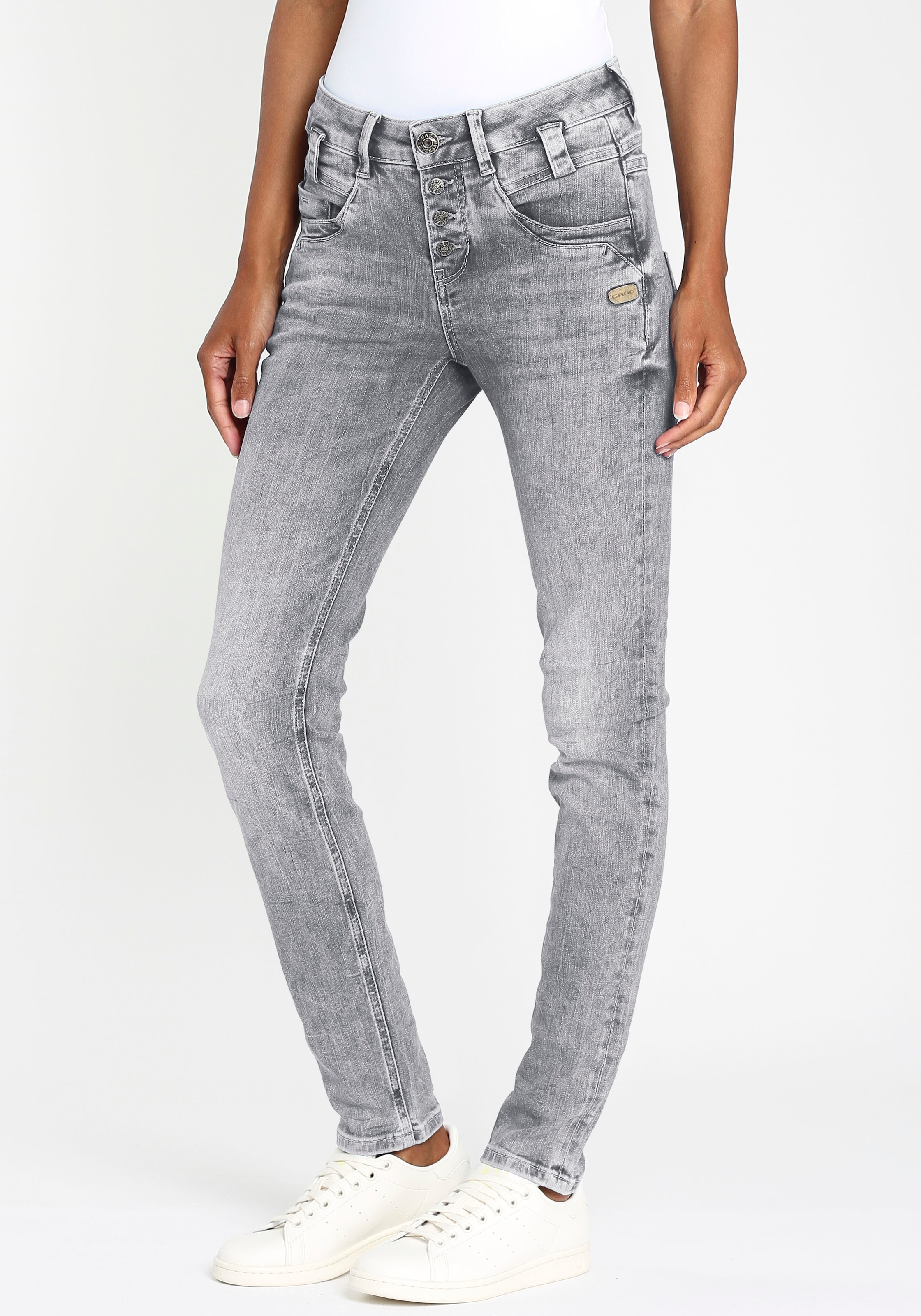 GANG Slim-fit-Jeans bestellen online mit Knopfleiste BAUR | offener »94CARLI«