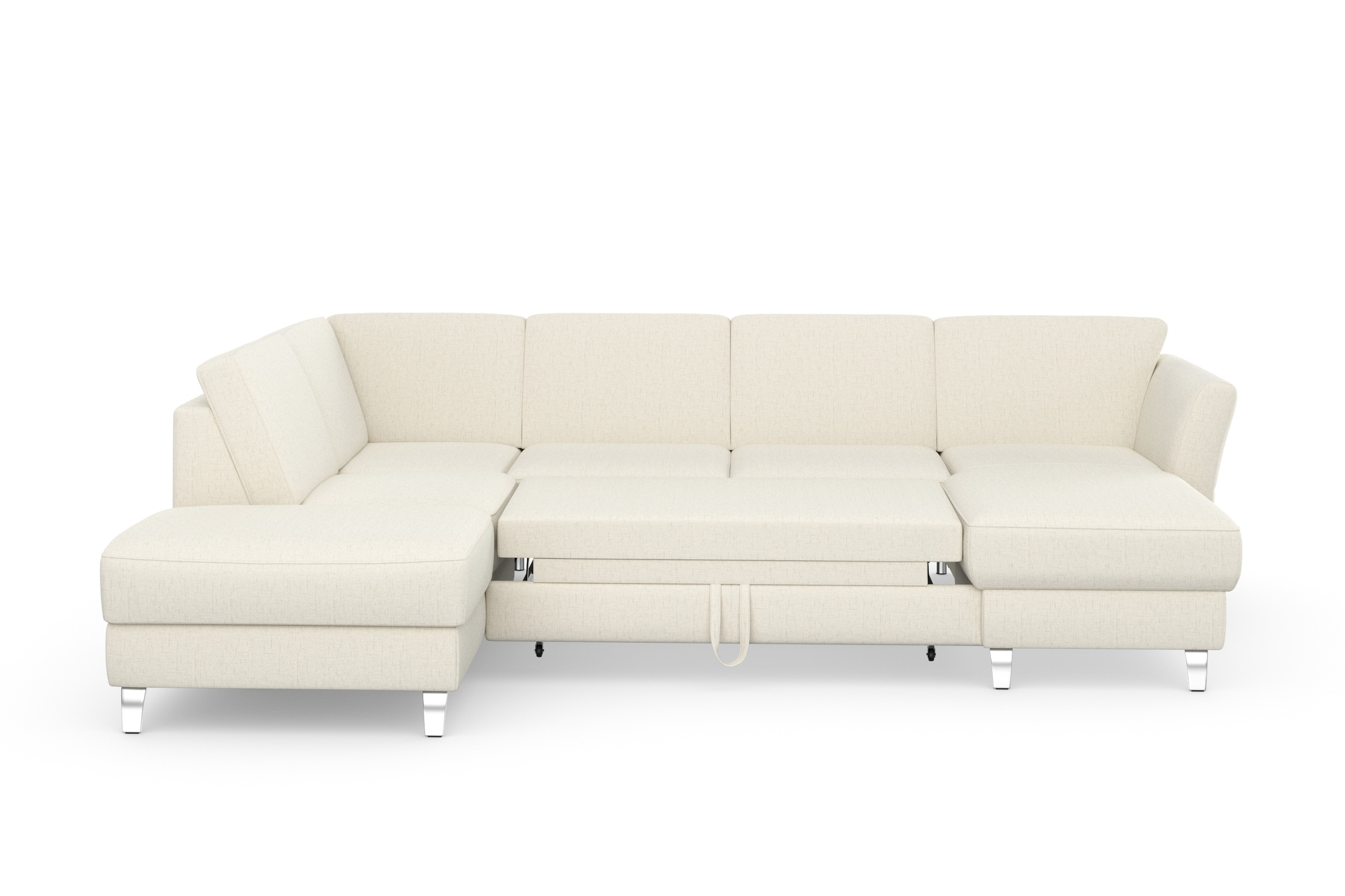 sit&more Wohnlandschaft »Visby U-Form«, Wahlweise mit Bettfunktion und Stauraum, frei im Raum stellbar