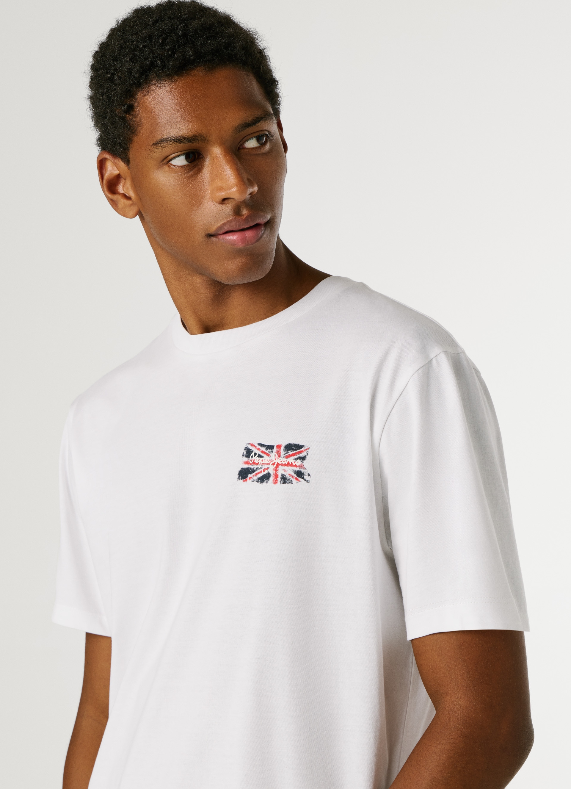 Pepe Jeans T-Shirt »Small Flag« aus reiner Baumwolle, Rundhals