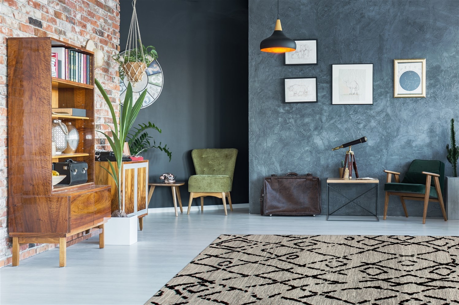 Kayoom Teppich »River 110«, rechteckig, 10 mm Höhe, Jacquard, Retro- und Vintage-Design, Baumwollrücken