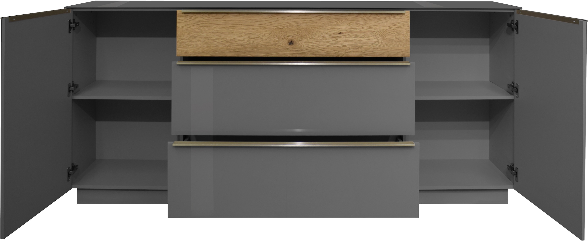 Mäusbacher Sideboard »Nova« Sideboard, BHT 214/92/42 cm, inkl. Griffbeleuchtung, Türdämpfung