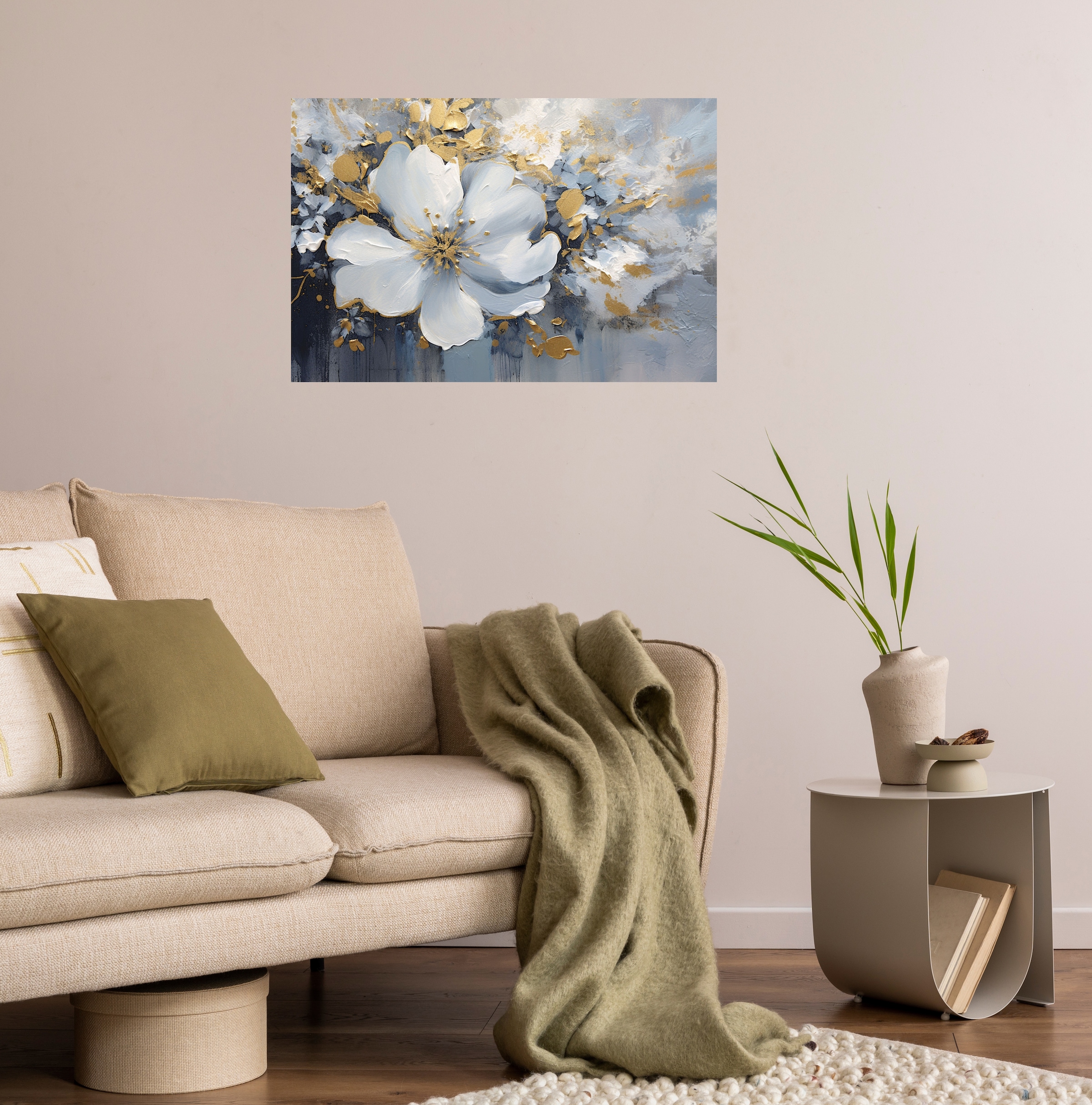 queence Wandsticker "The golden Flower" Selbstklebend, kinderleichte Anbrin günstig online kaufen