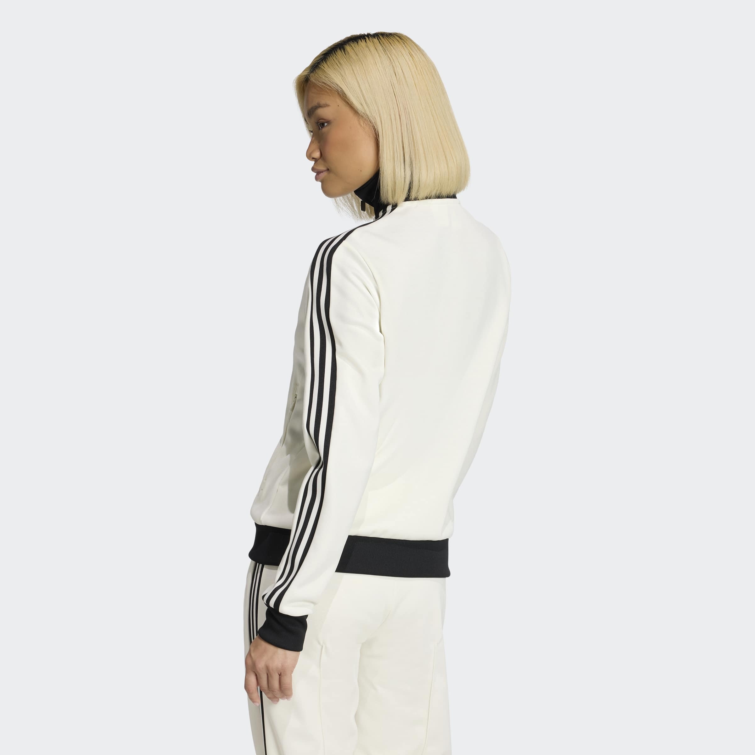 Adidas Originals Sweat-shirt à Zip Classic Off White / Black XS Femme 2