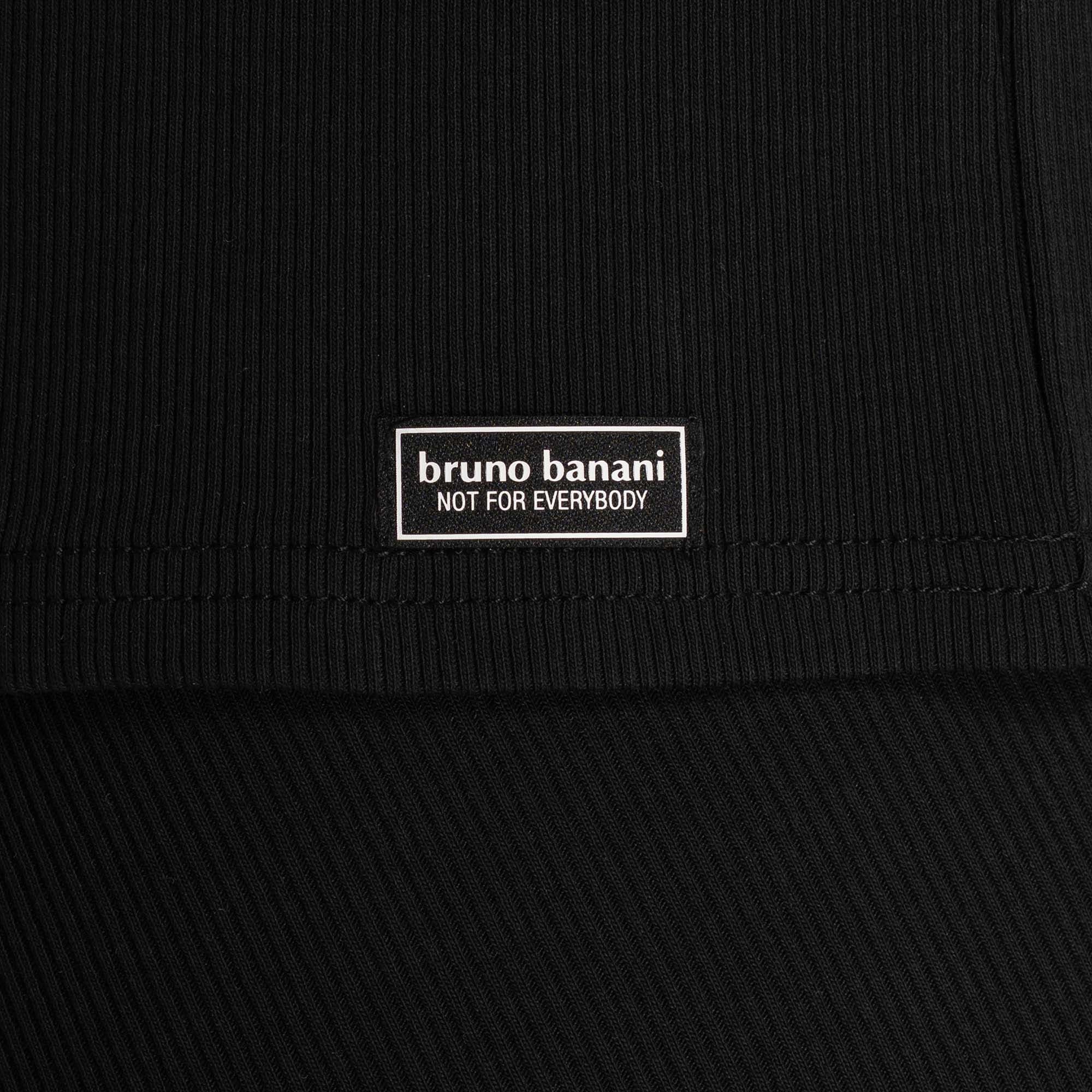 Bruno Banani Rundhalsshirt »FINE RIB«, Feinripp, Kurzarm