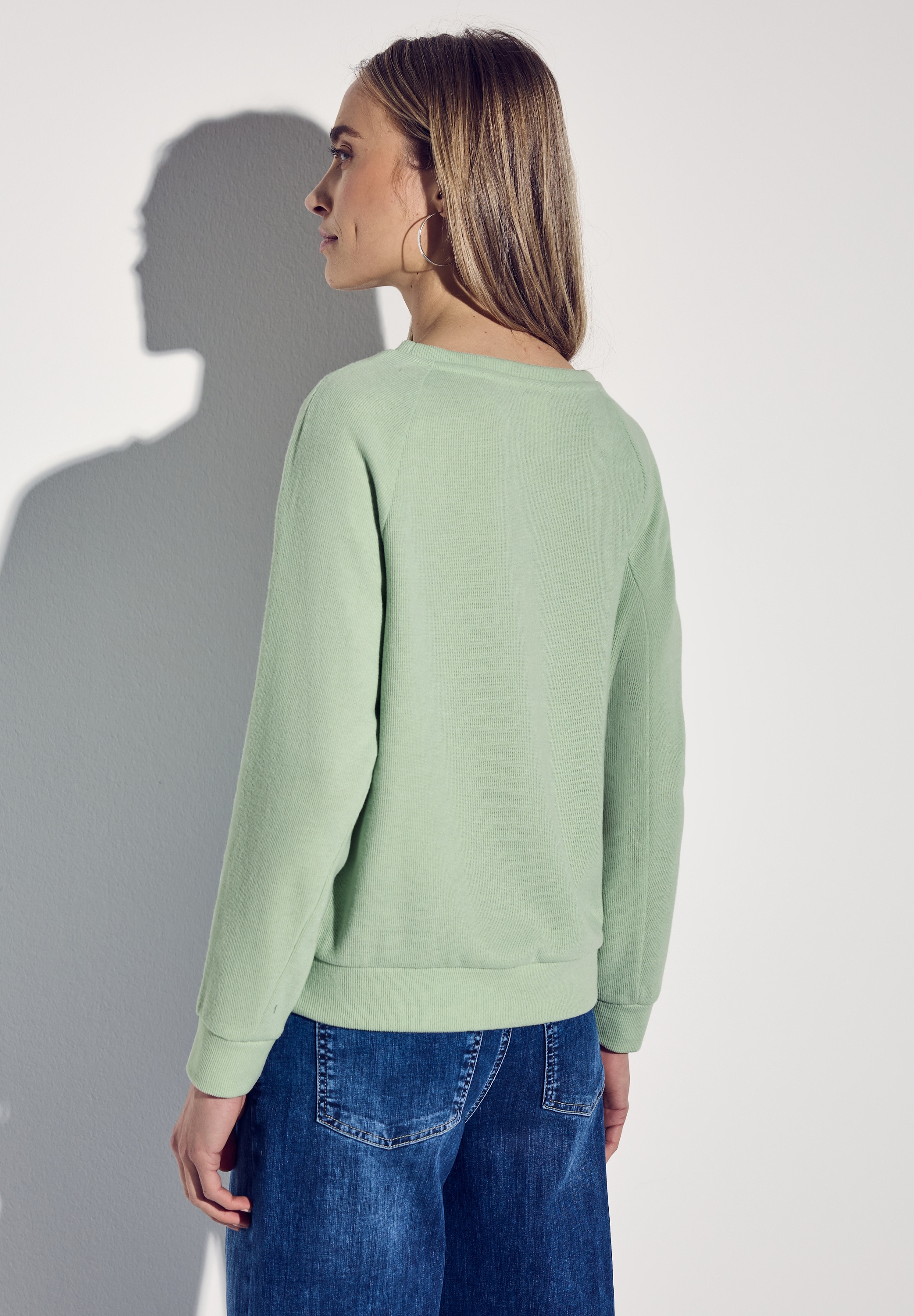 STREET ONE Langarmshirt, mit U-Boot-Ausschnitt