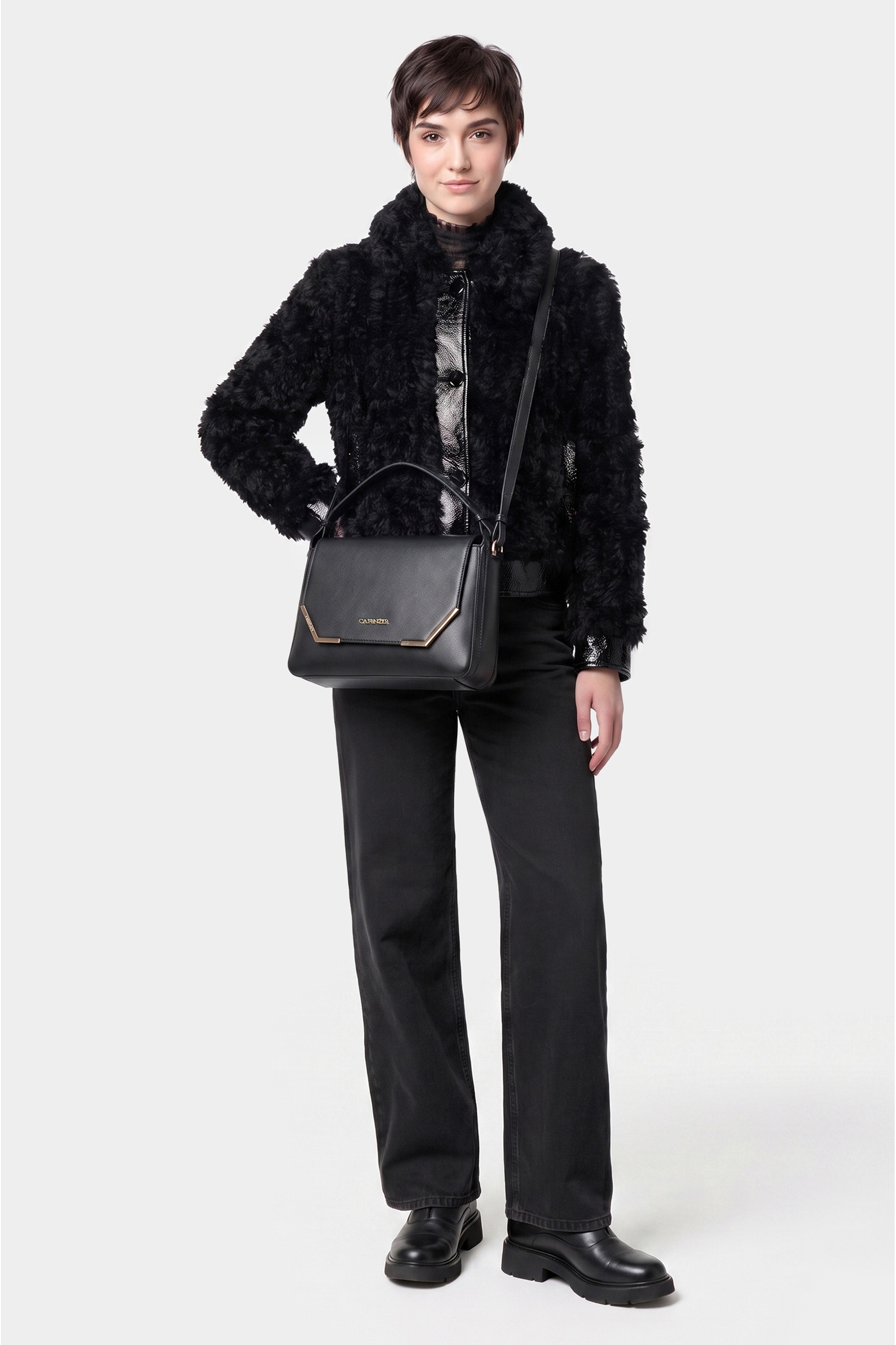 CAFèNoir Schultertasche »SHOULDER BAG WITH FLAP C3NI1129 Damen« Schultertasche Damen, Abendtasche, Handtasche, Fashion, Lifestyle