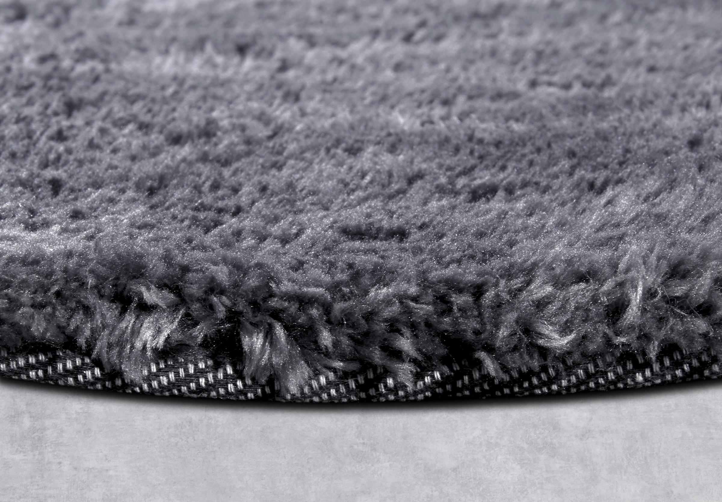 HANSE Home Hochflor-Teppich »Olaf«, rund, 38 mm Höhe, Langflor, Shaggy, einfarbig, flauschig, weich, glänzend, modern, uni
