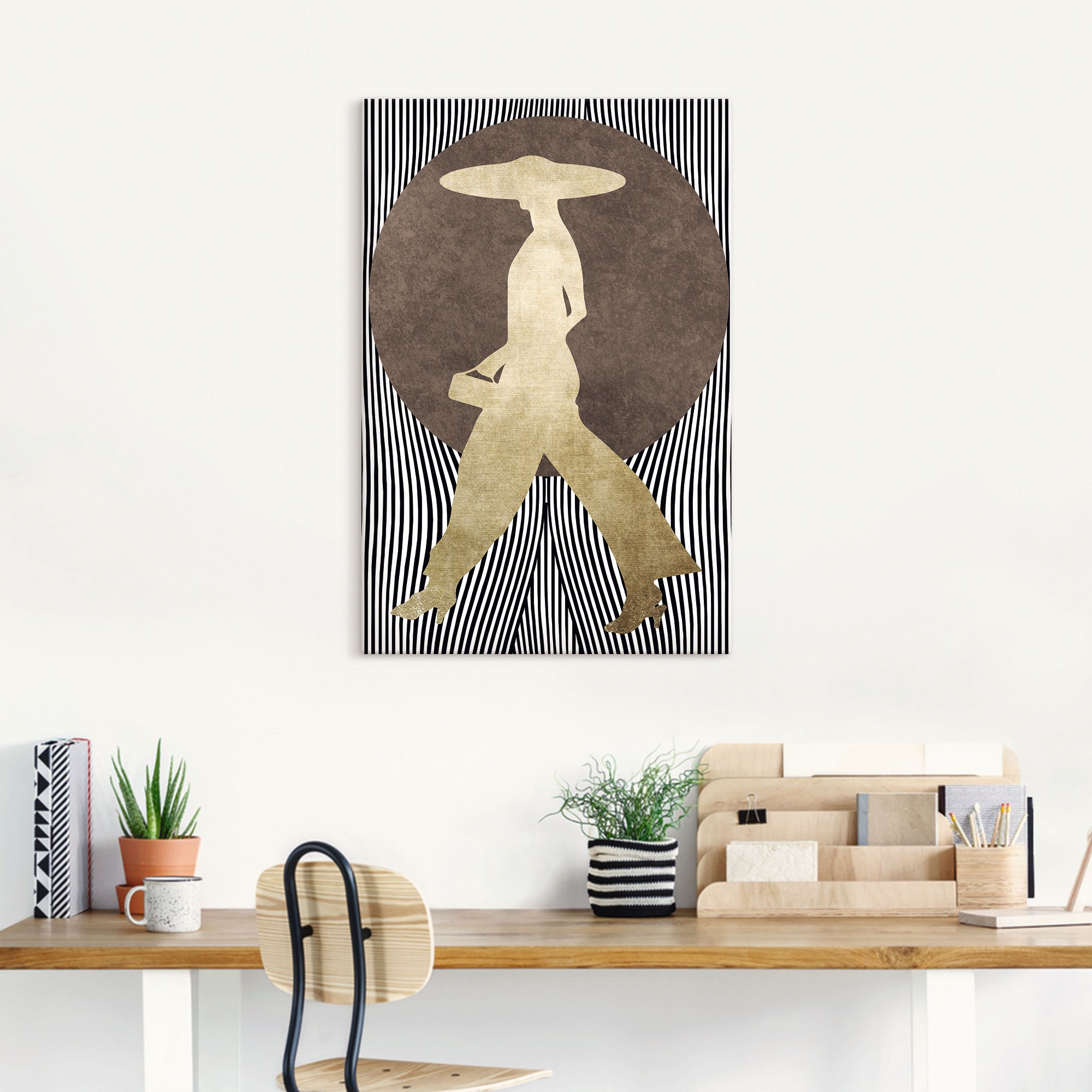 Artland Leinwandbild "Madame Noir" Bilder von Frauen 1 Stk. tlg. auf Holzra günstig online kaufen