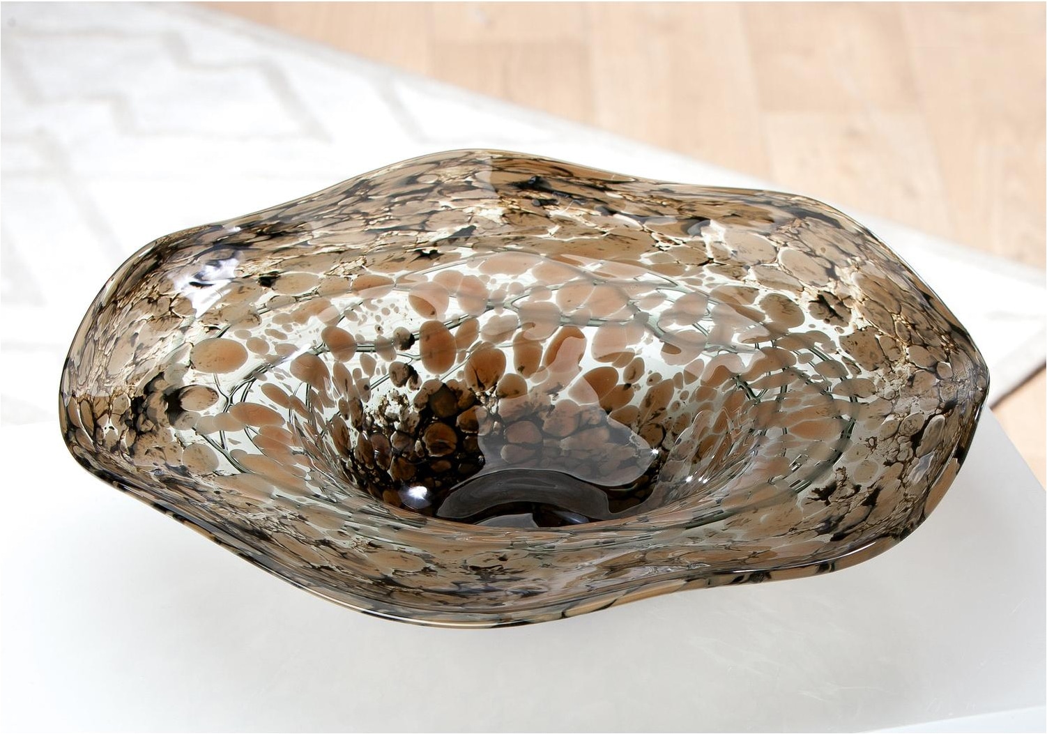 GILDE Schale »Glass Art, Schale, "Mountain", Glas, braun« 1 aus Glas Schale, Mountain, Servierschale, Dekoschale, modern