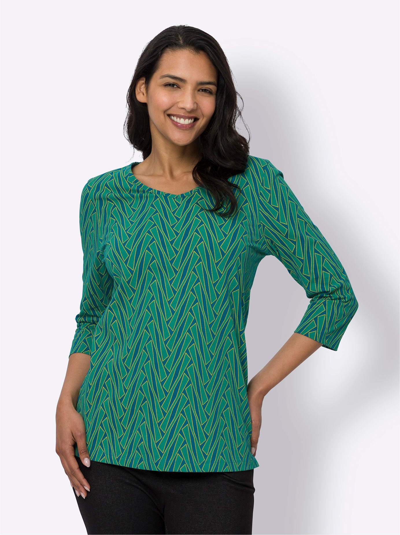 3/4-Arm-Shirt "Freizeitshirt", 1 Stk. günstig online kaufen