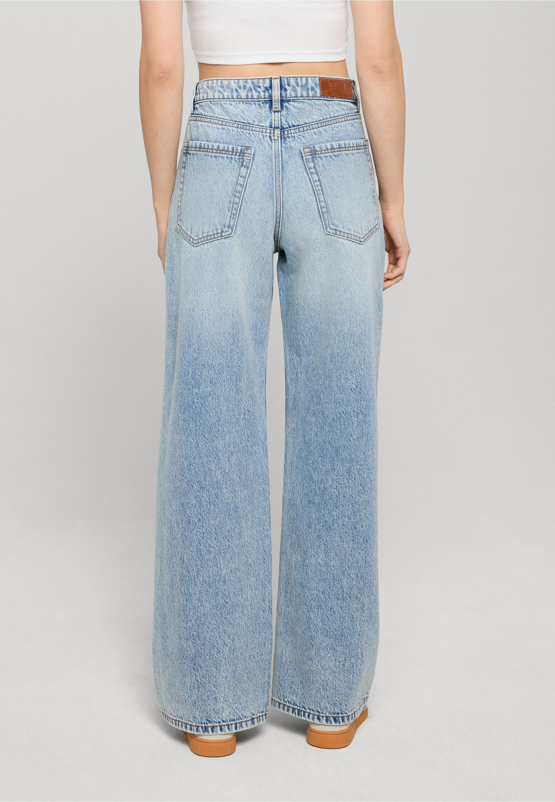 URBAN CLASSICS Bootcut-Jeans »Urban Classics Ladies Regular Wide Leg Jeans«